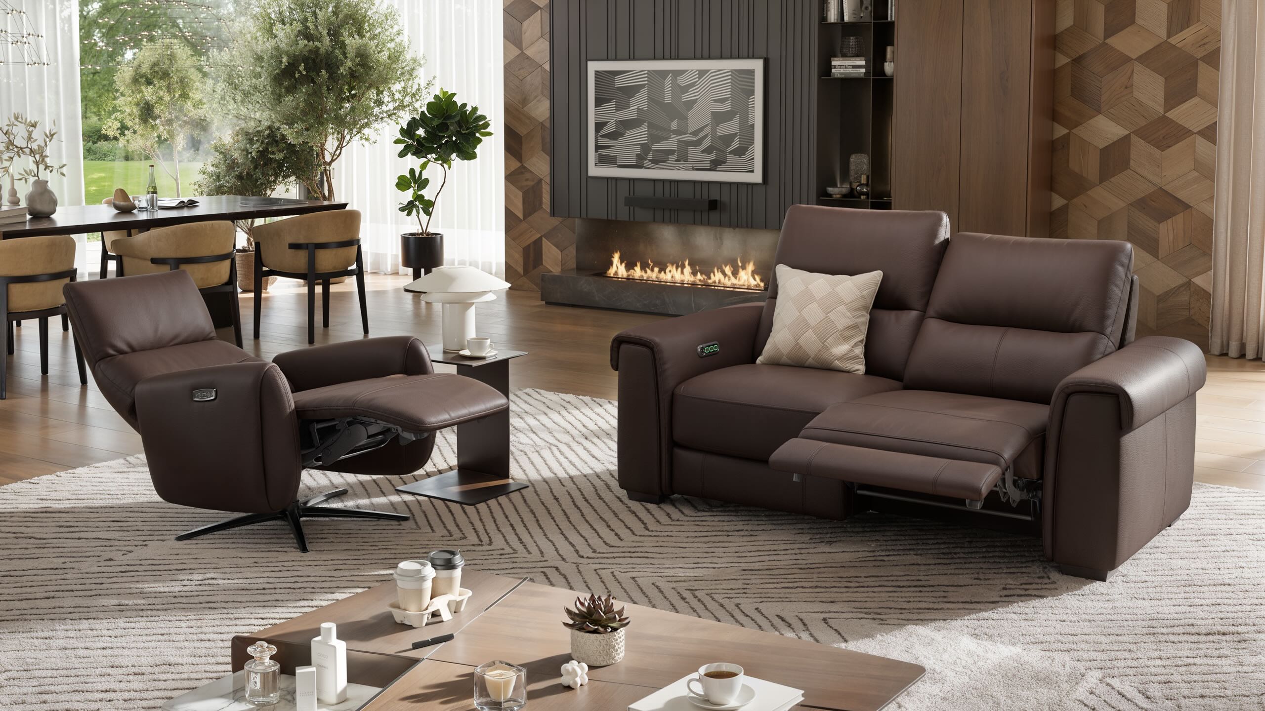 Leder Relaxsessel RIMINI