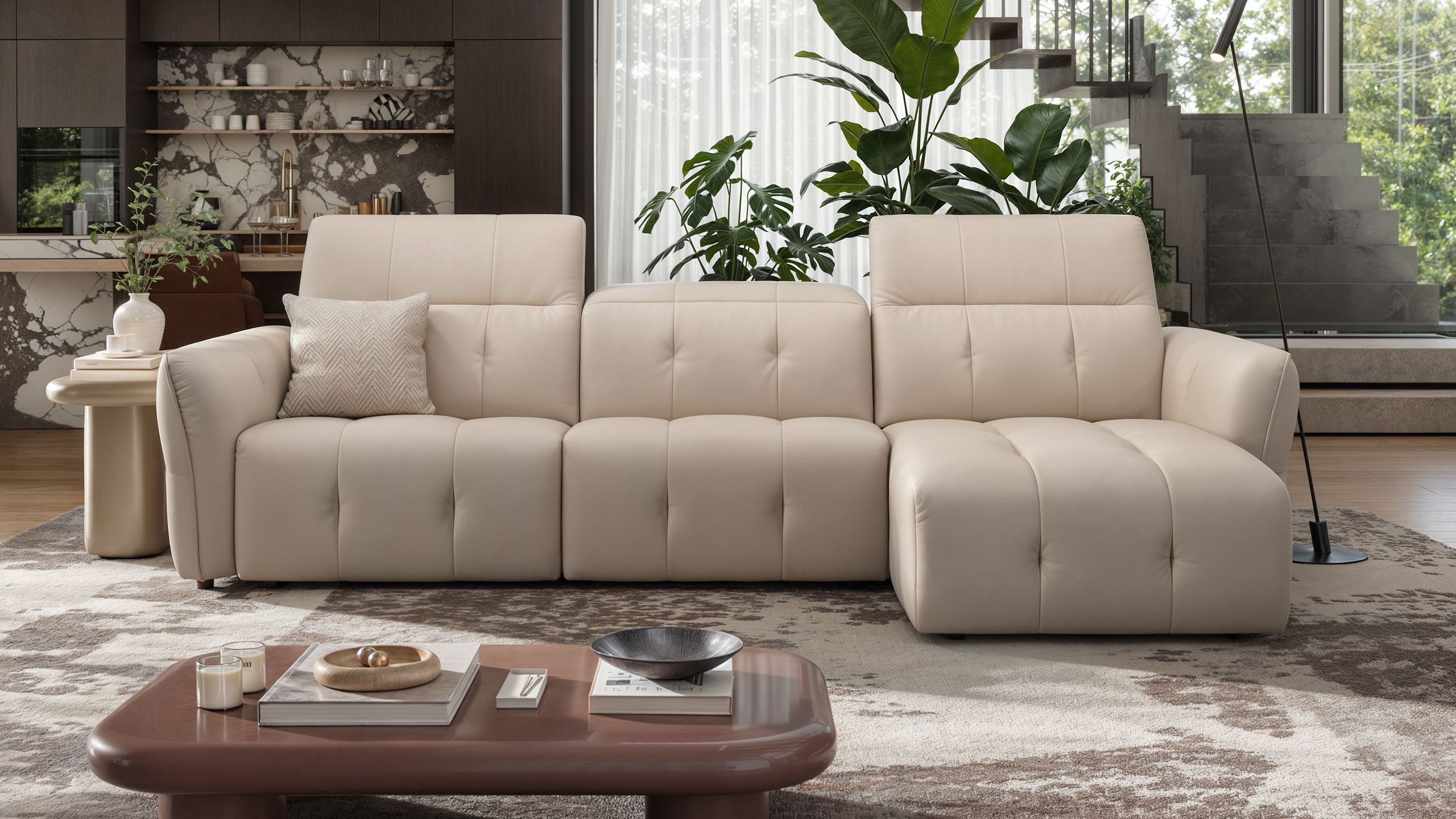 Leder Ecksofa MARANELLO