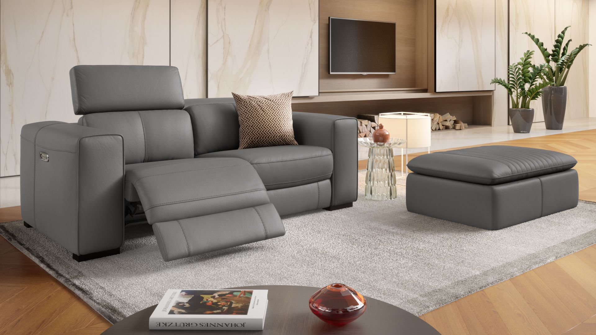 Leder 2-Sitzer Sofa BOVINO