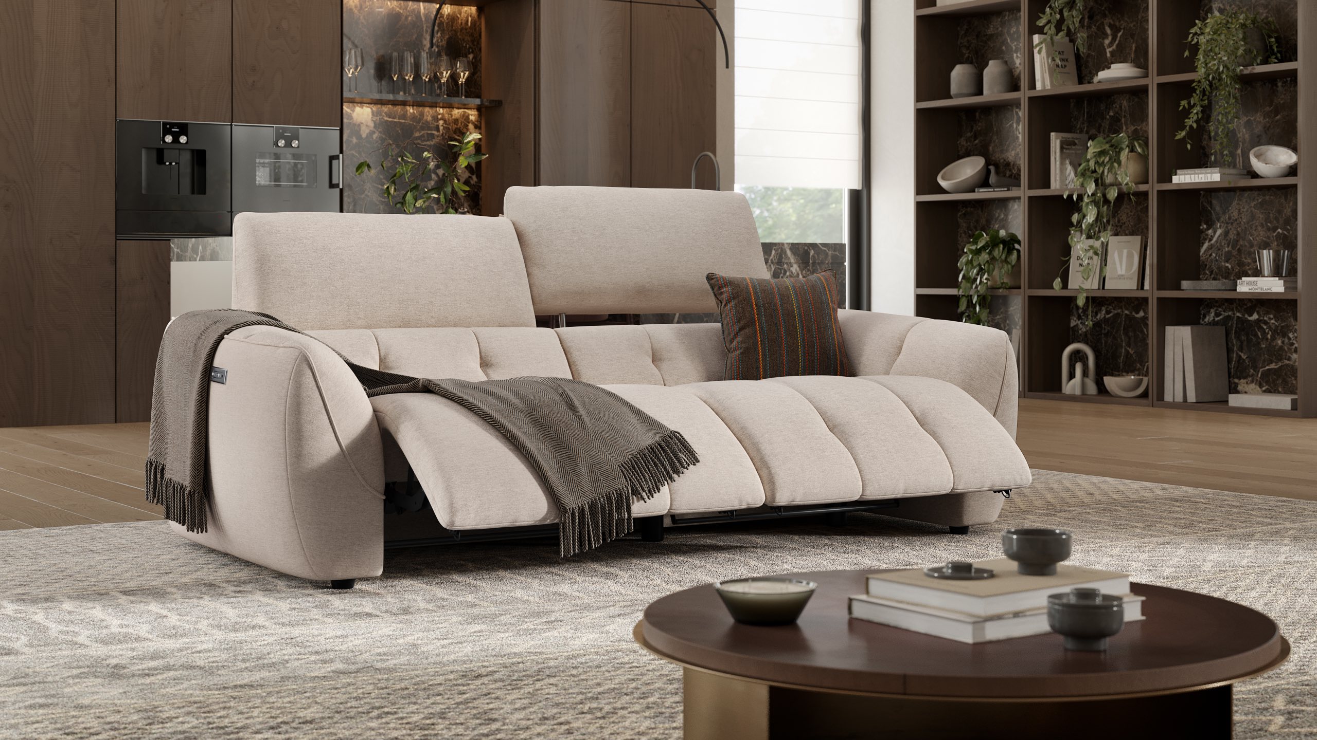 Stoff 3-Sitzer Sofa CEPRANO