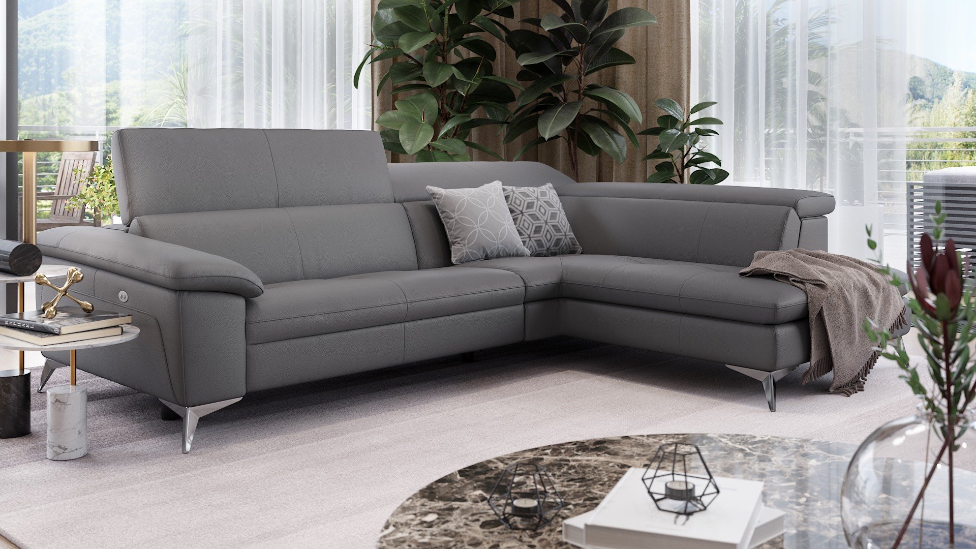 Leder Ecksofa STELLA