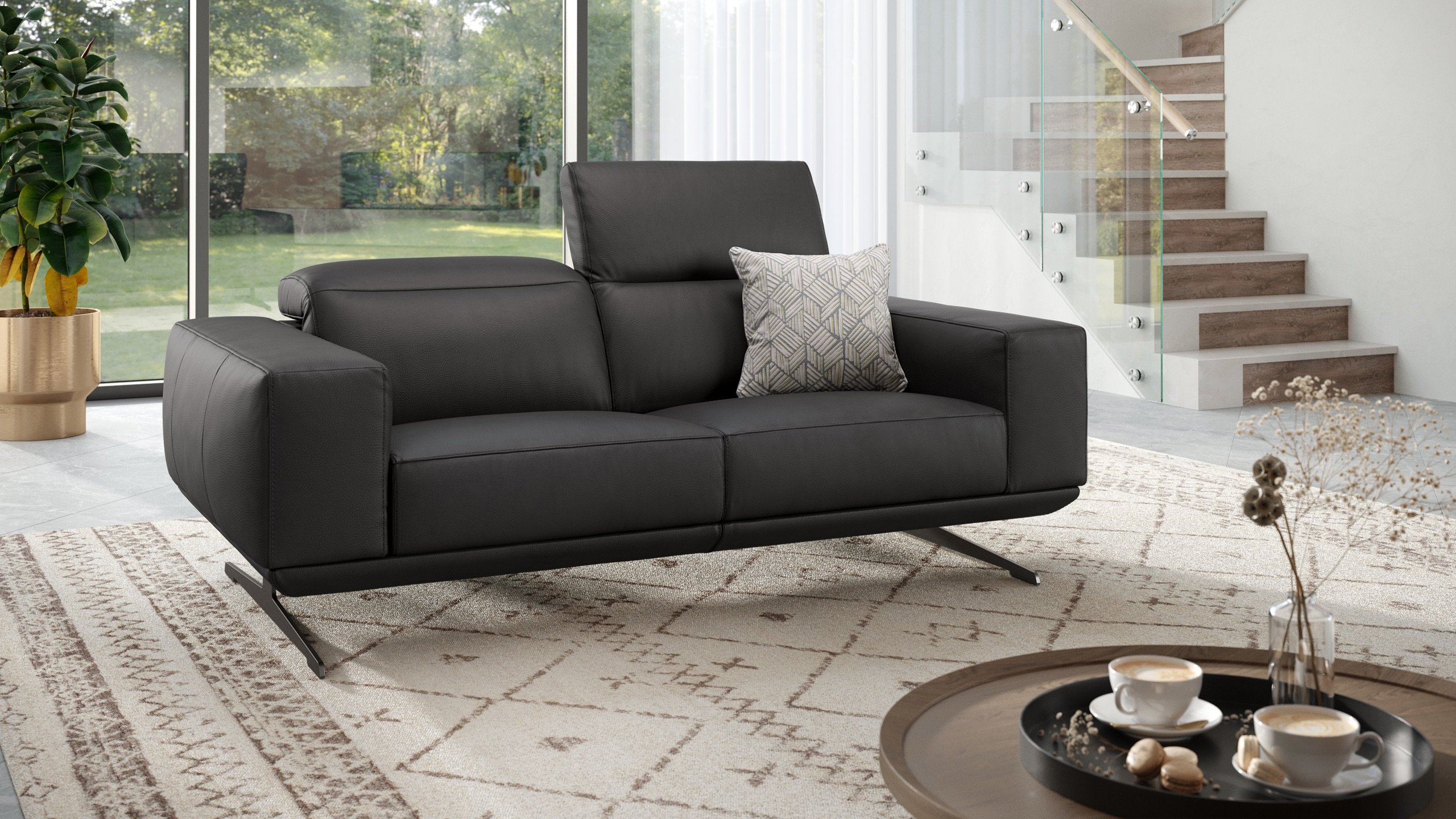 Leder 2-Sitzer Sofa MERANO