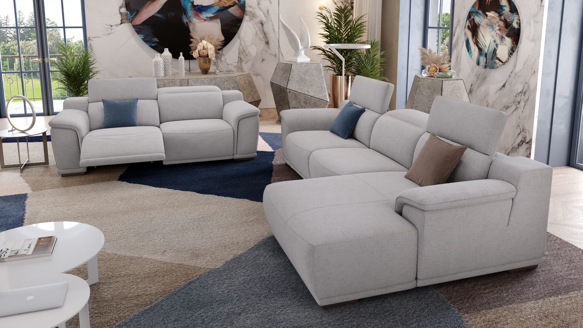 Stoff 3-Sitzer Sofa MONTEFINO