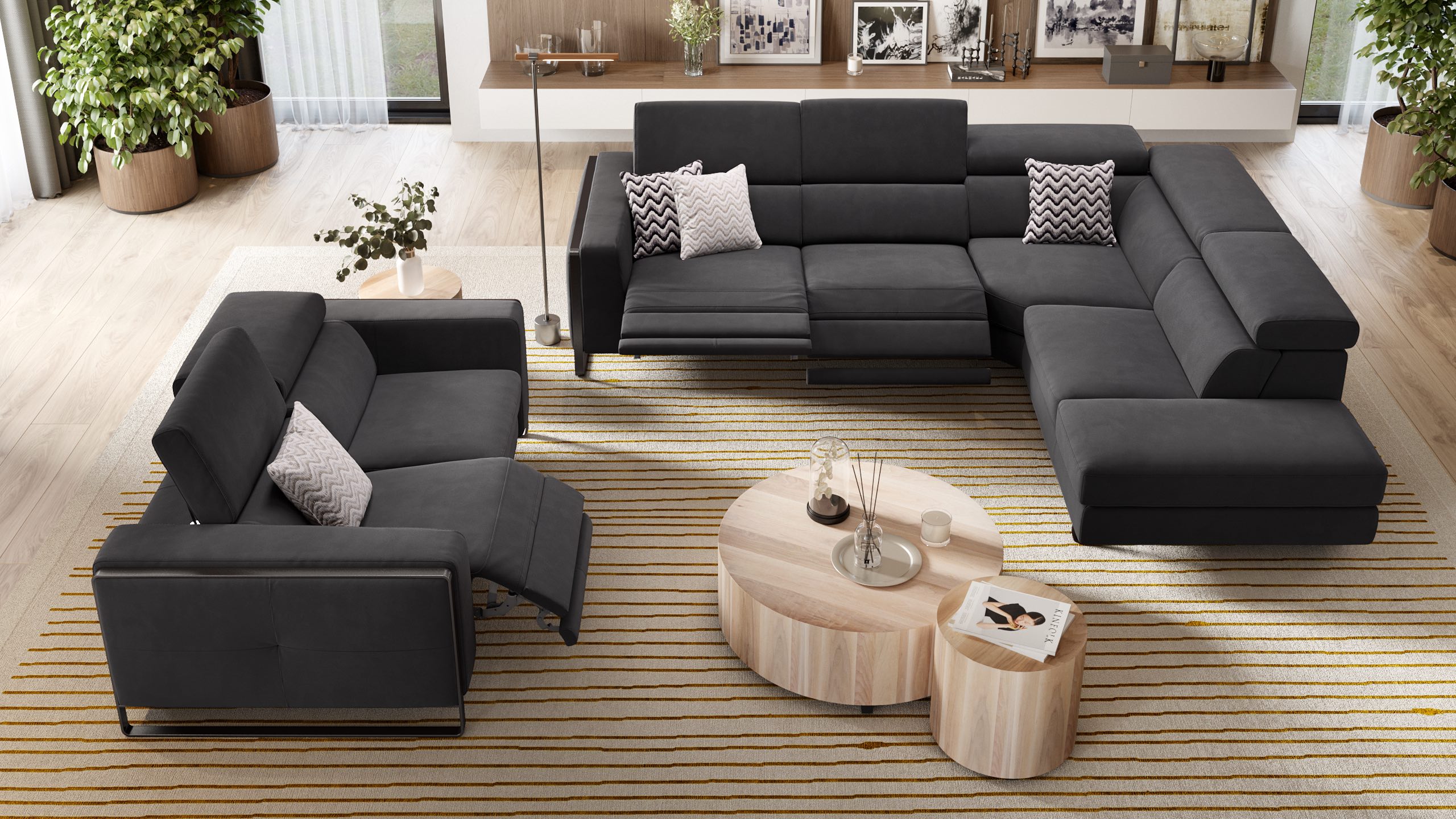 Stoff Ecksofa MANZANO