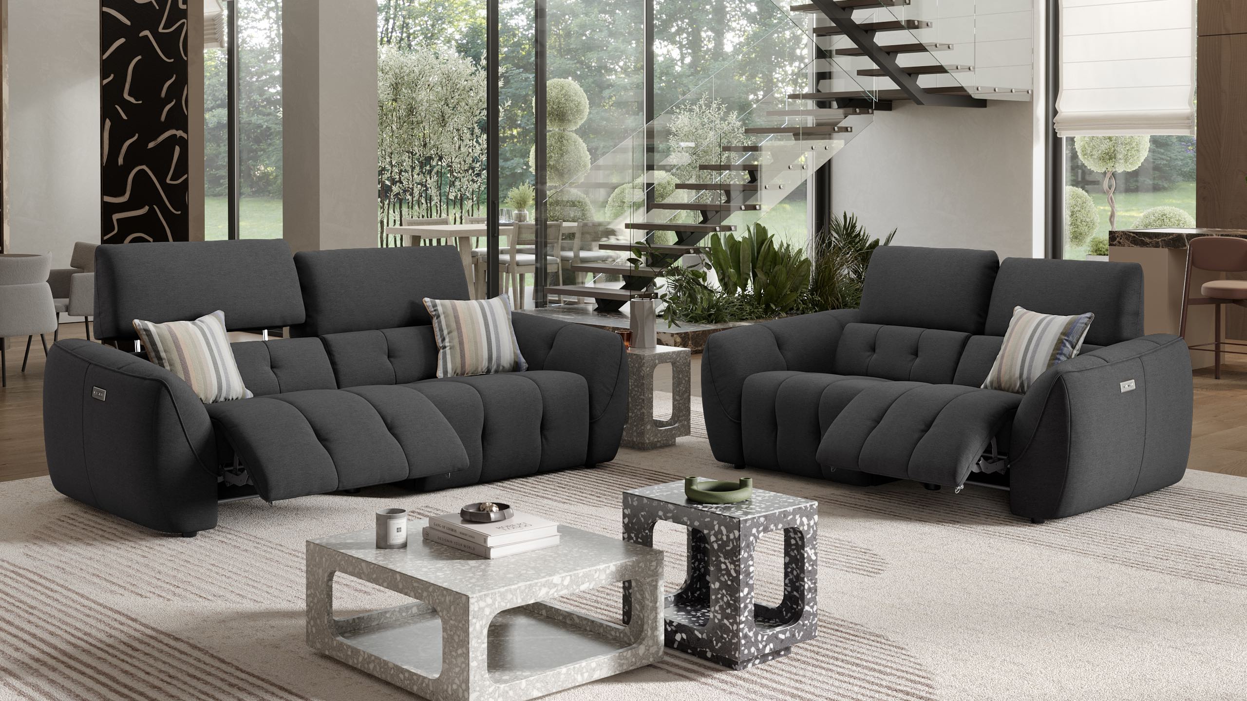 Stoff 3-Sitzer Sofa CEPRANO