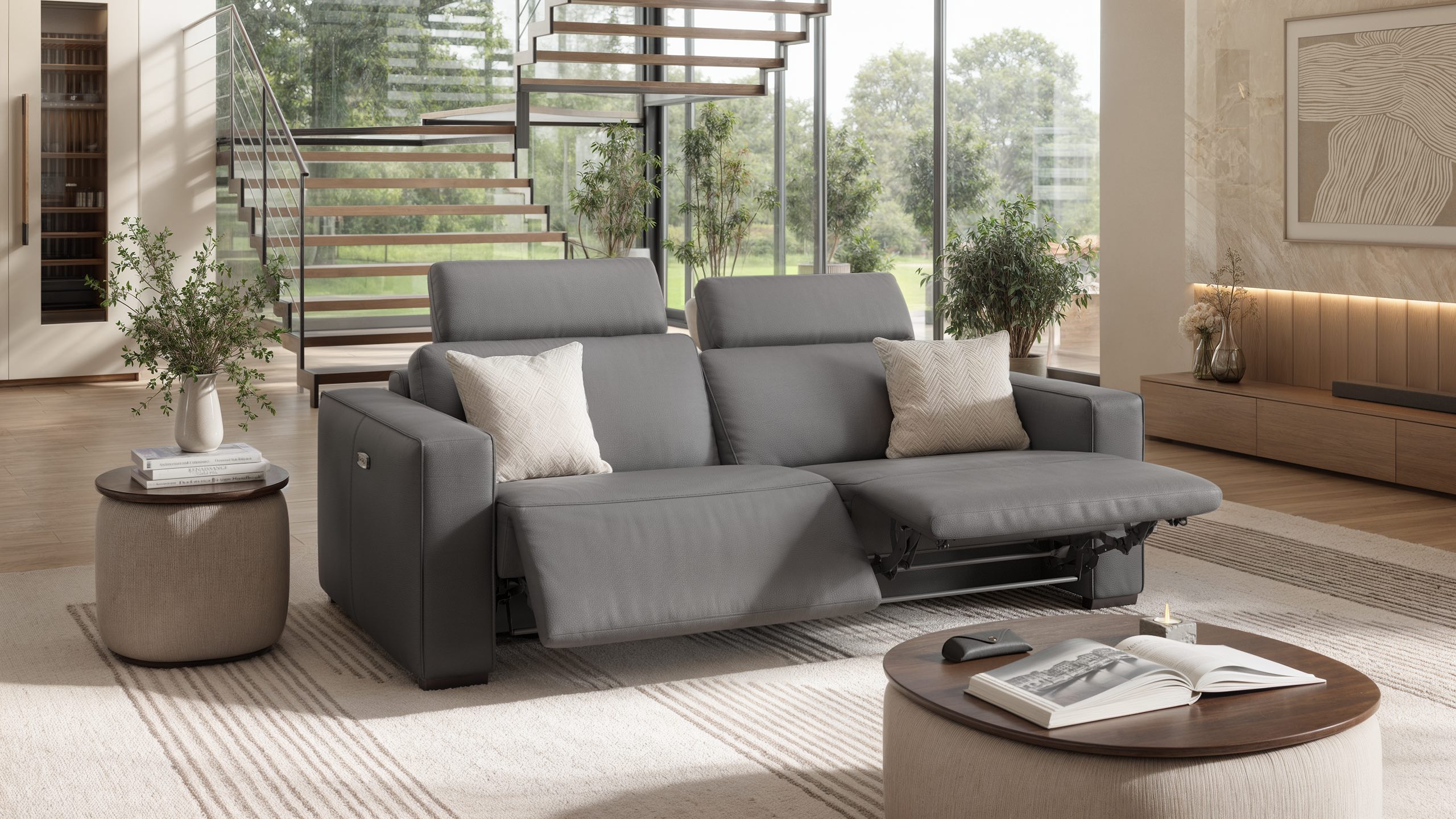 Leder 3-Sitzer Sofa BERGAMO