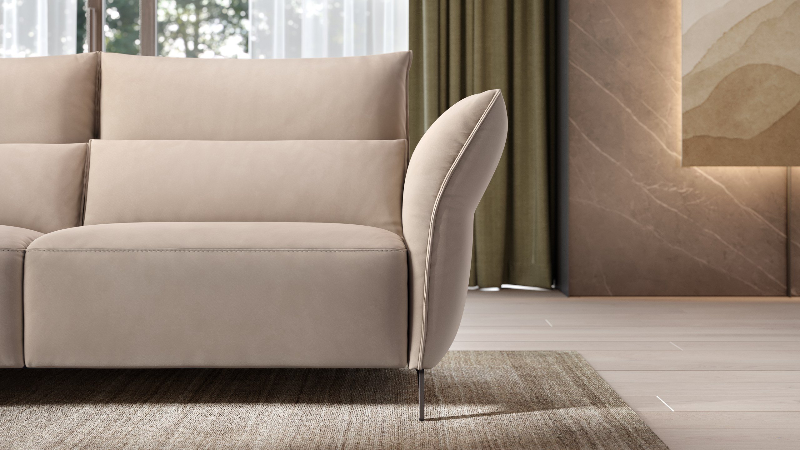 Stoff Ecksofa CUNEO