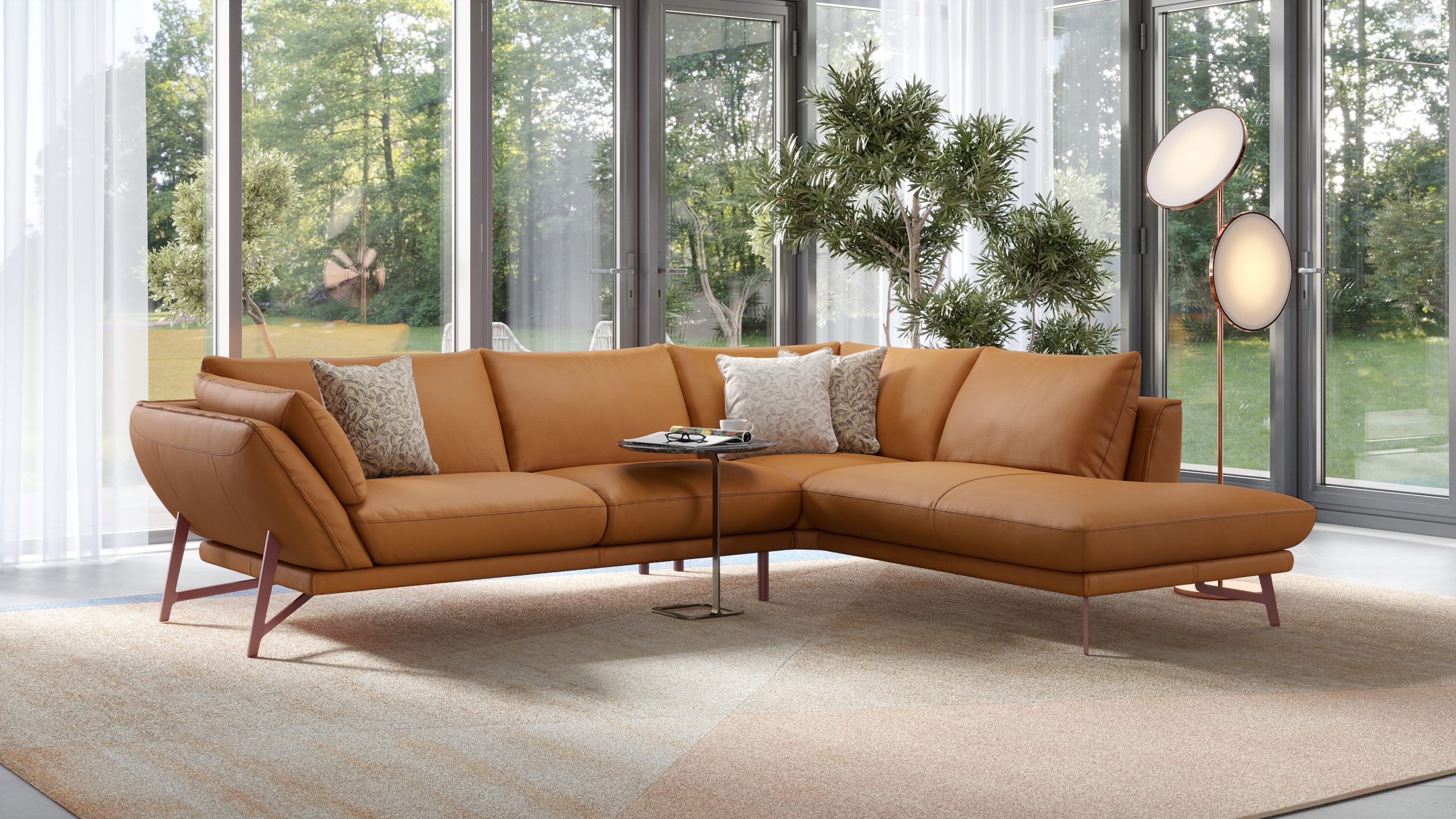 Leder Ecksofa ESTELLA