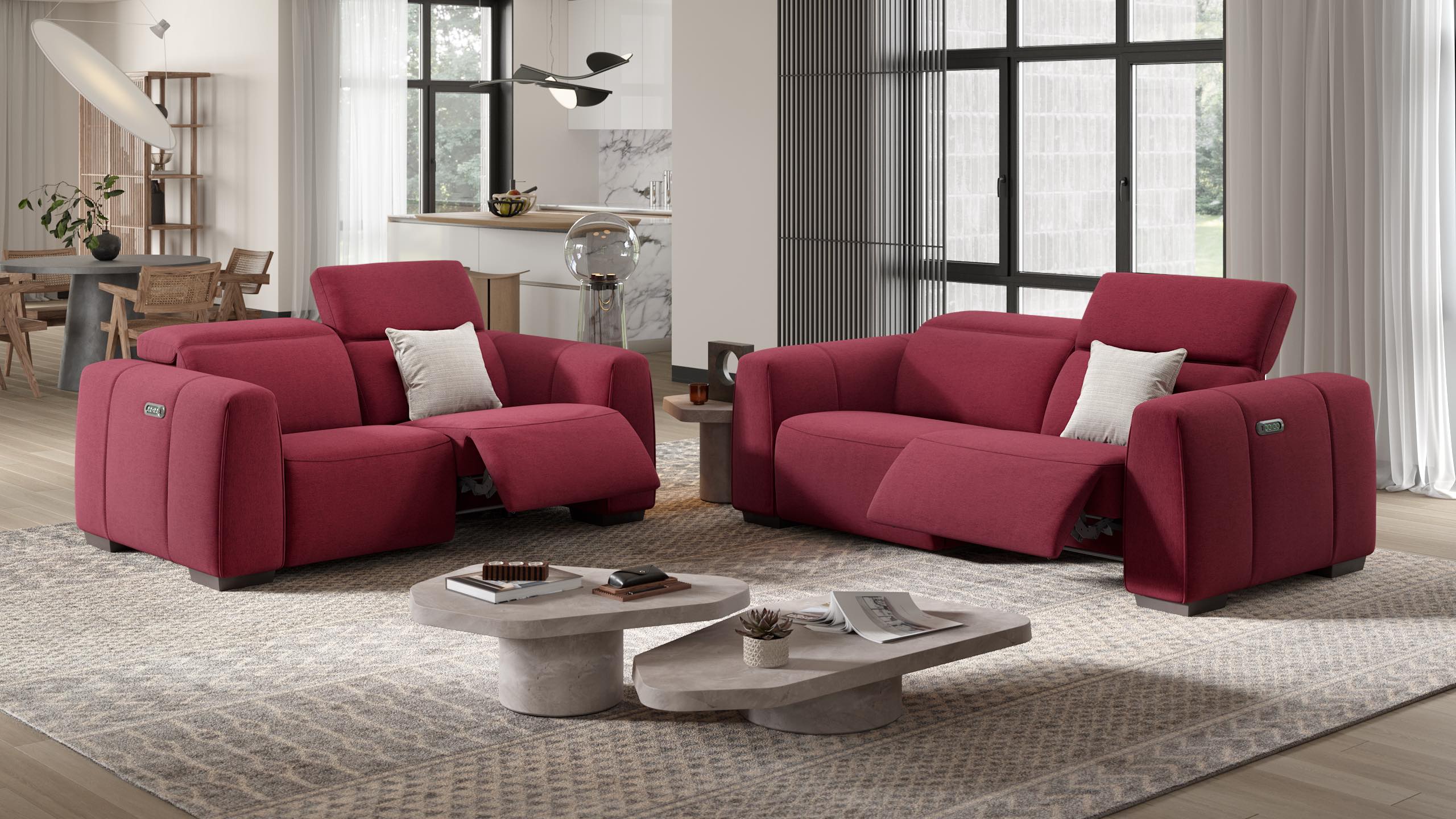 Stoff 2-Sitzer Sofa MILLESIMO