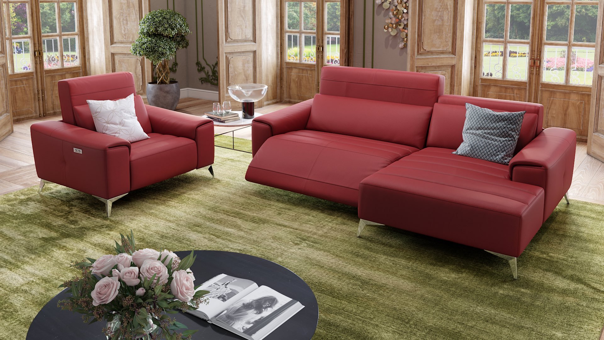 Leder Ecksofa Mini BELLA