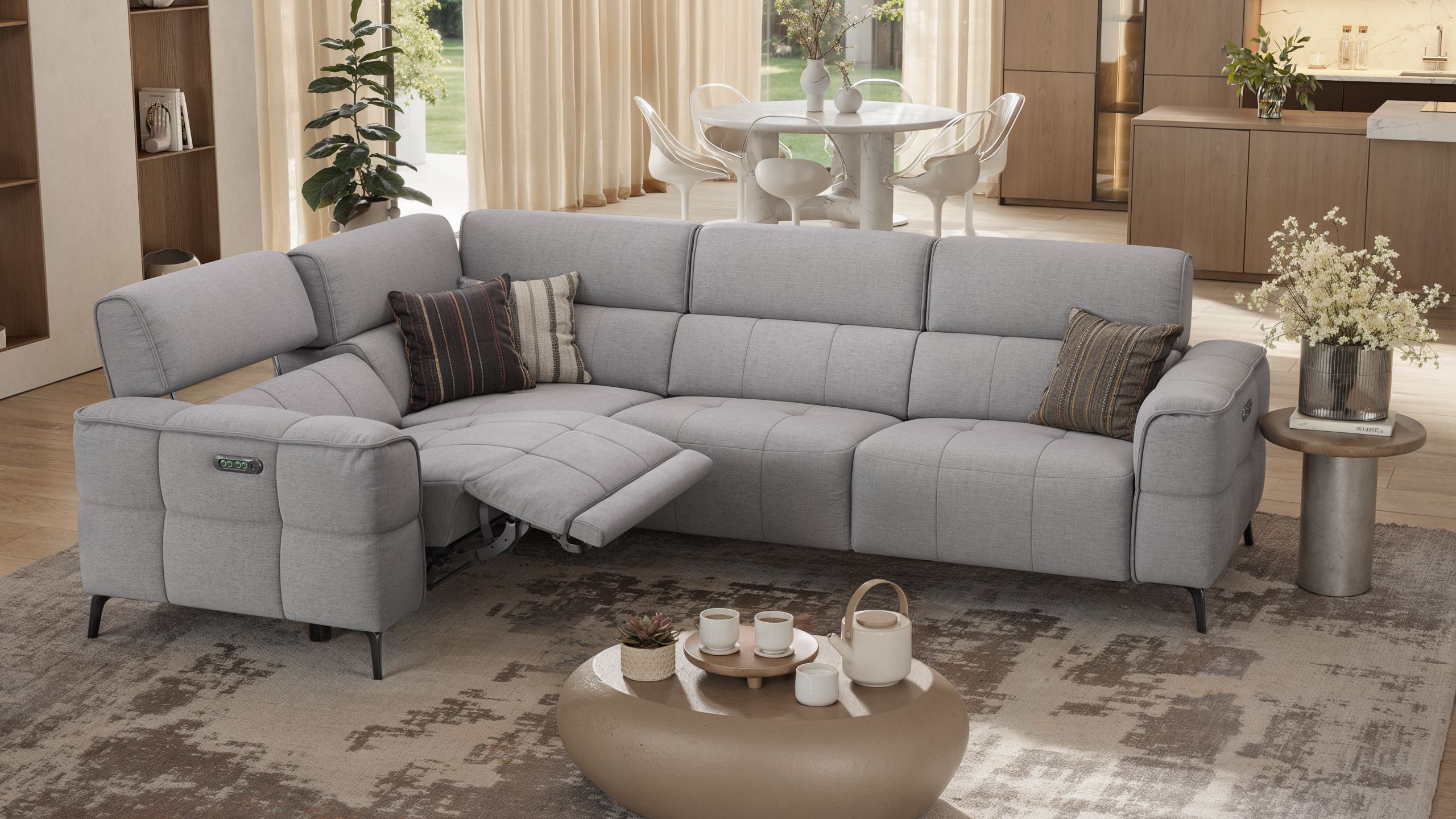 Stoff Ecksofa MEZZANO