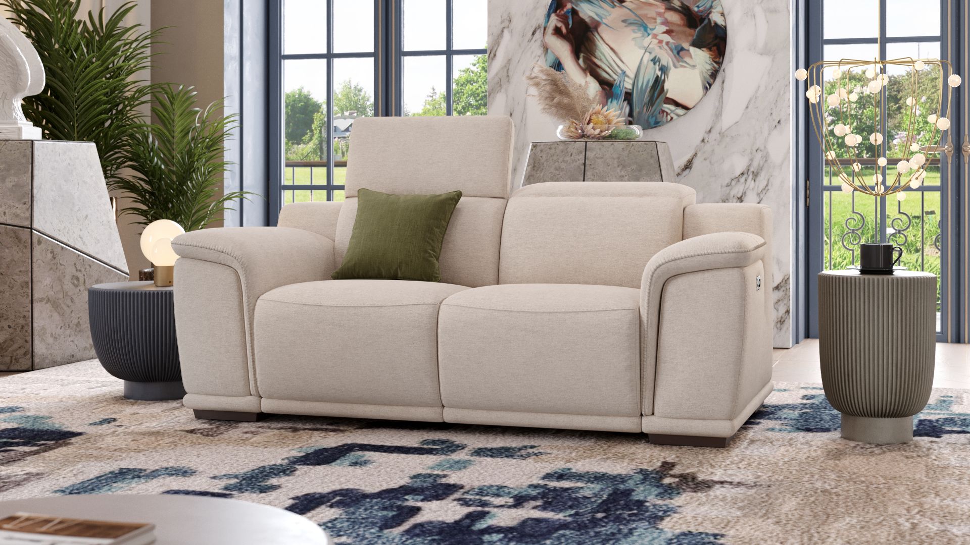 Stoff 2-Sitzer Sofa MONTEFINO