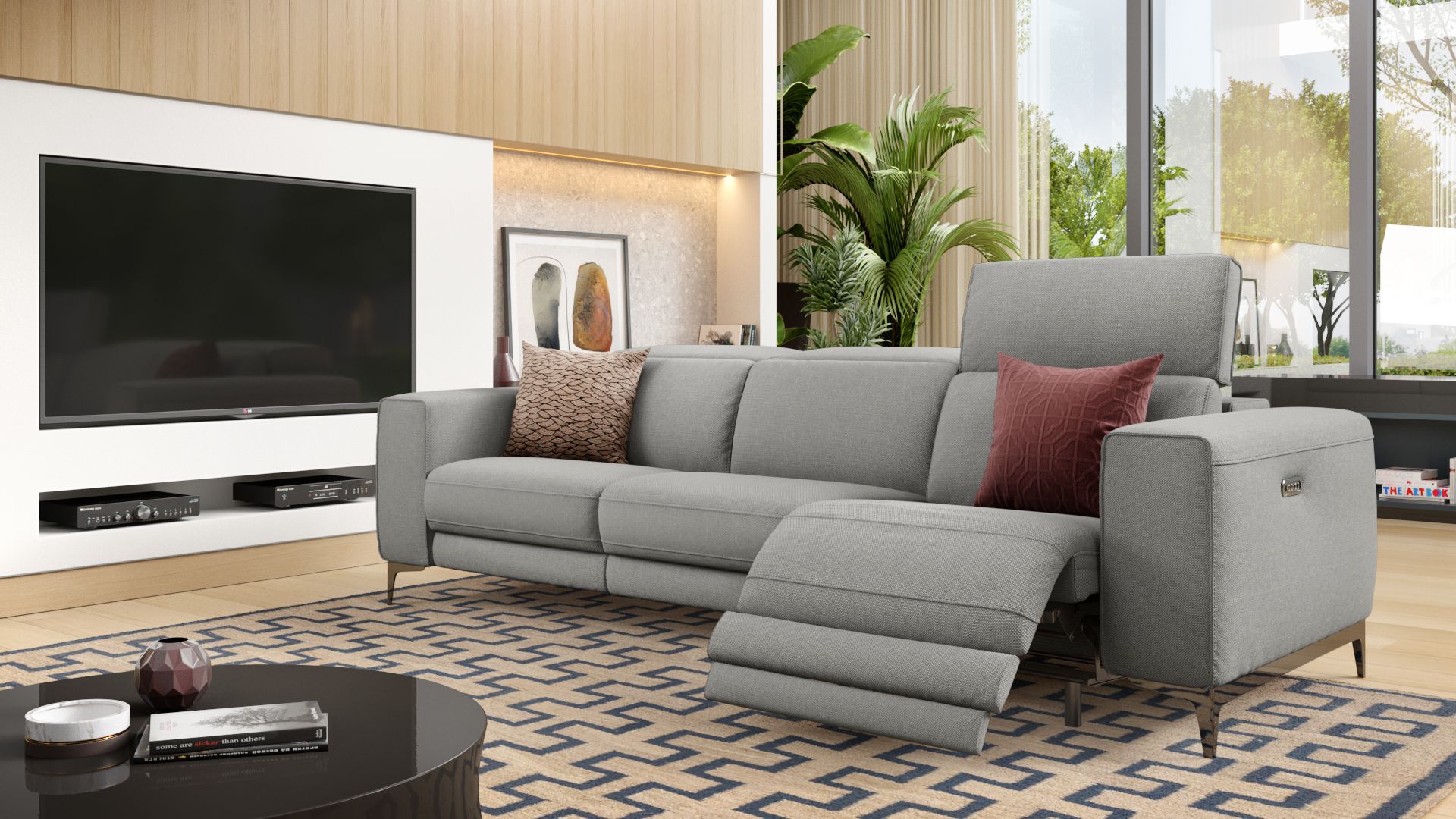 Stoff 3-Sitzer Sofa XXL CUPELLO