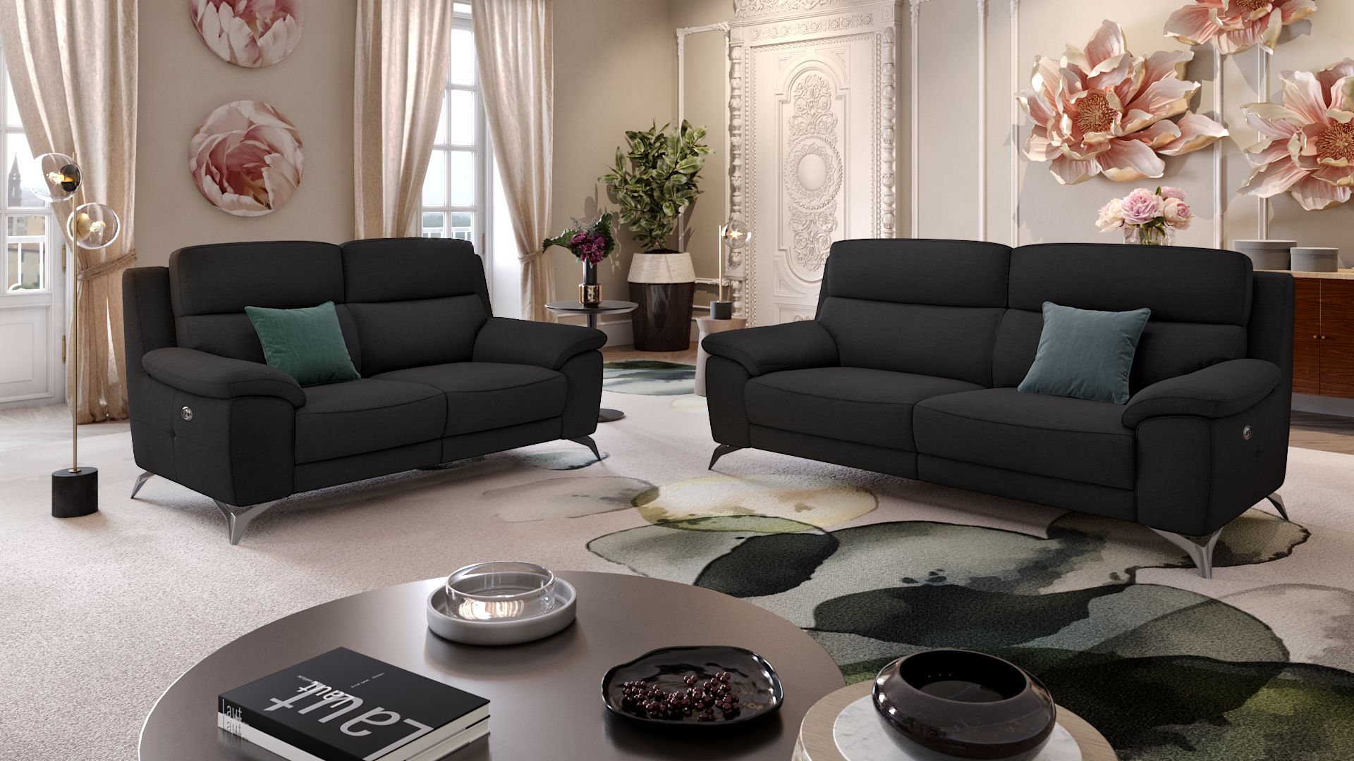 Stoff 3-Sitzer Sofa LANTELLA