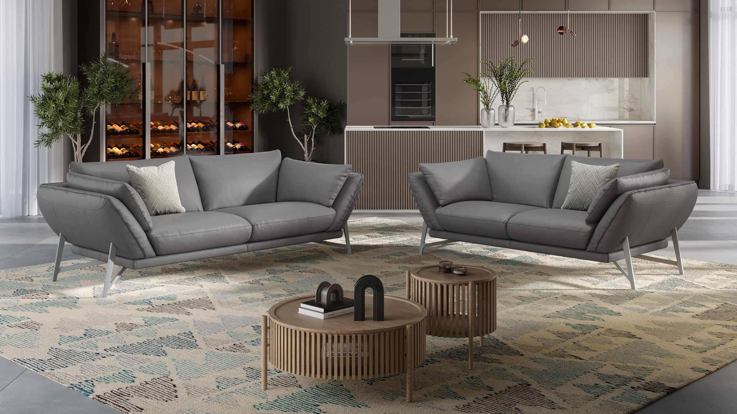 Leder 3-Sitzer Sofa ESTELLA