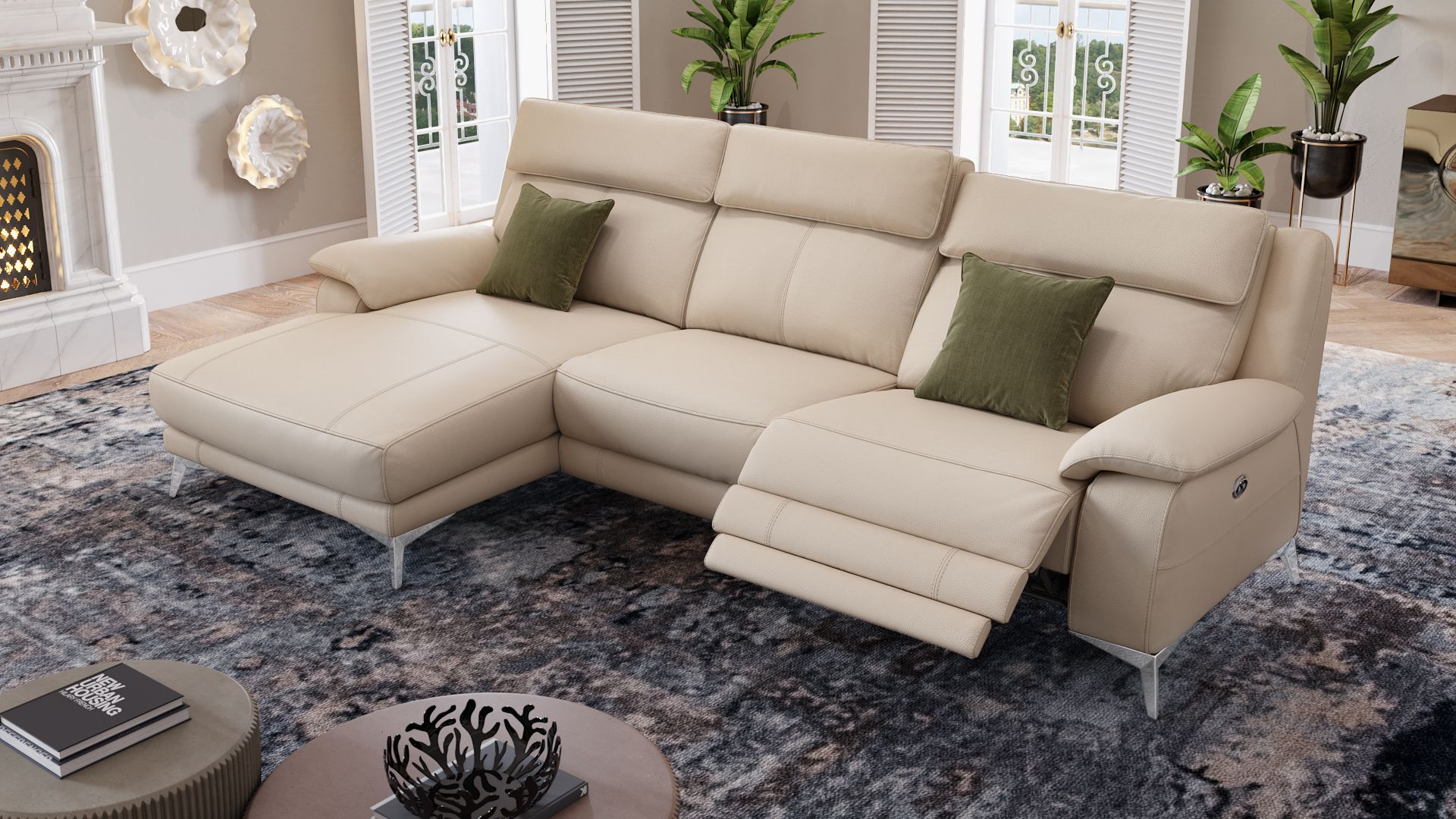 Leder Ecksofa ALIANO