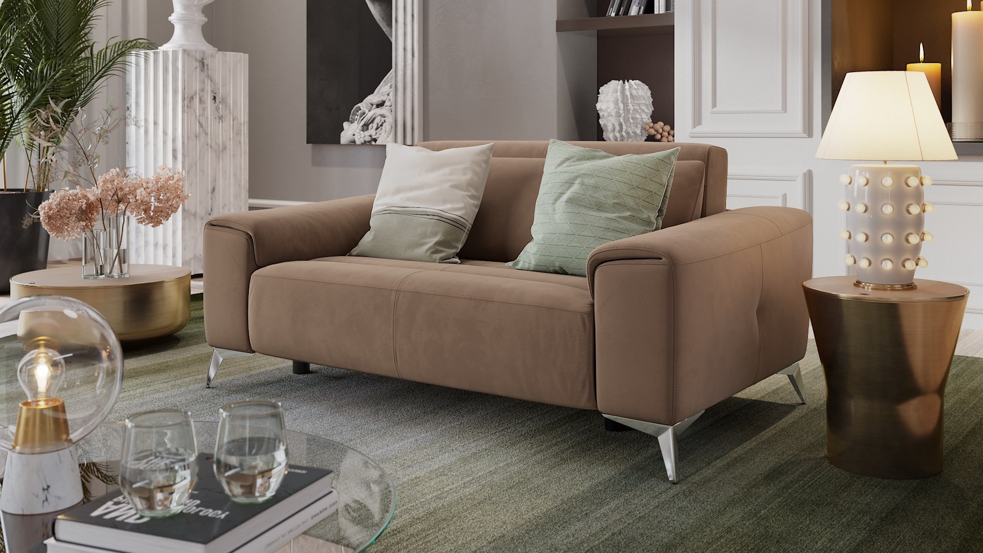 Stoff 2-Sitzer Sofa Mini BELLA