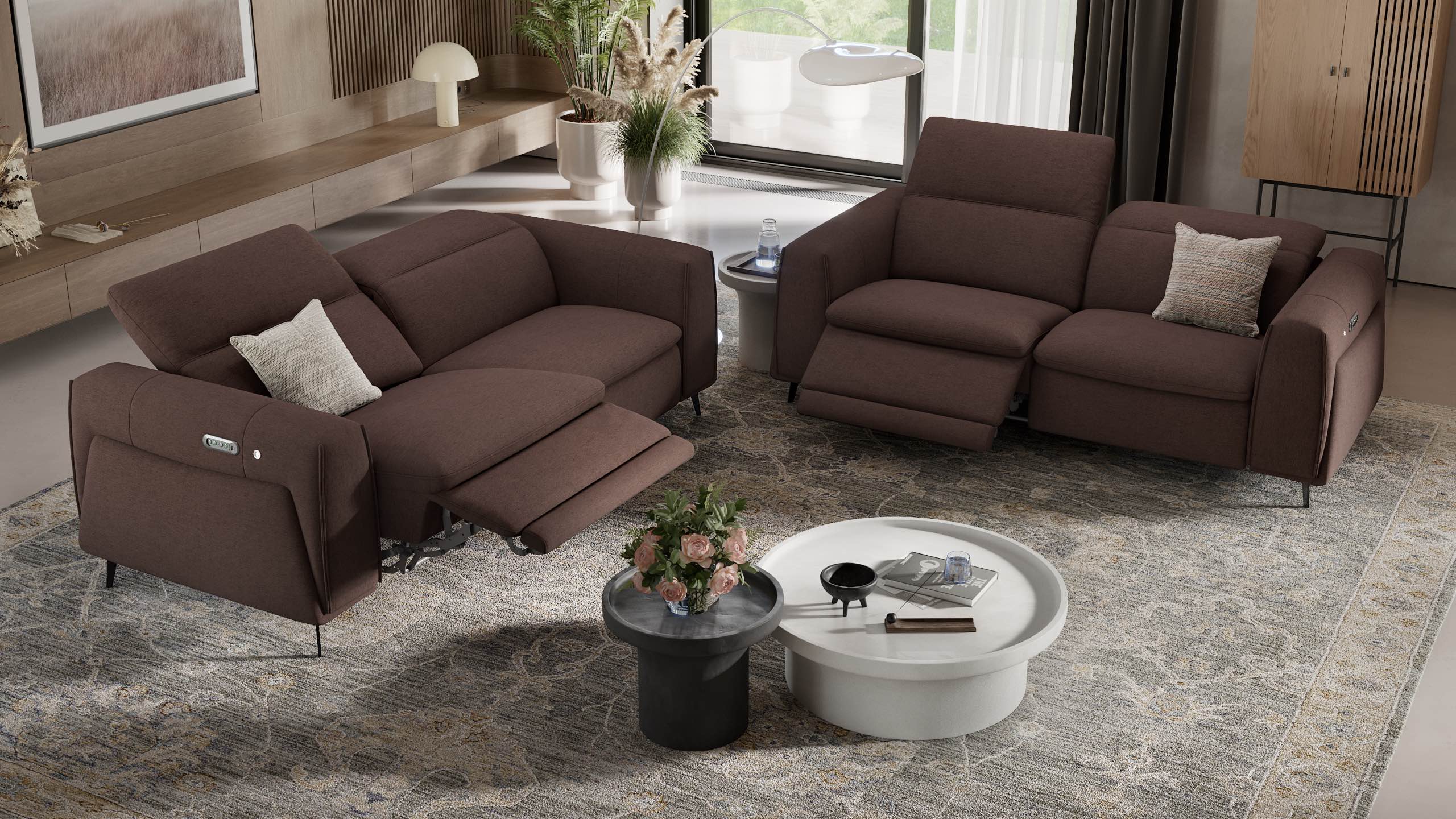 Stoff 2-Sitzer Sofa BELLUNO