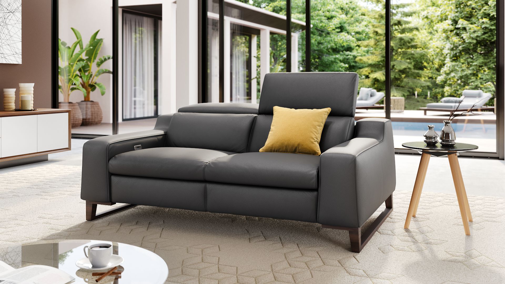 Leder 2-Sitzer Sofa ANDRIA