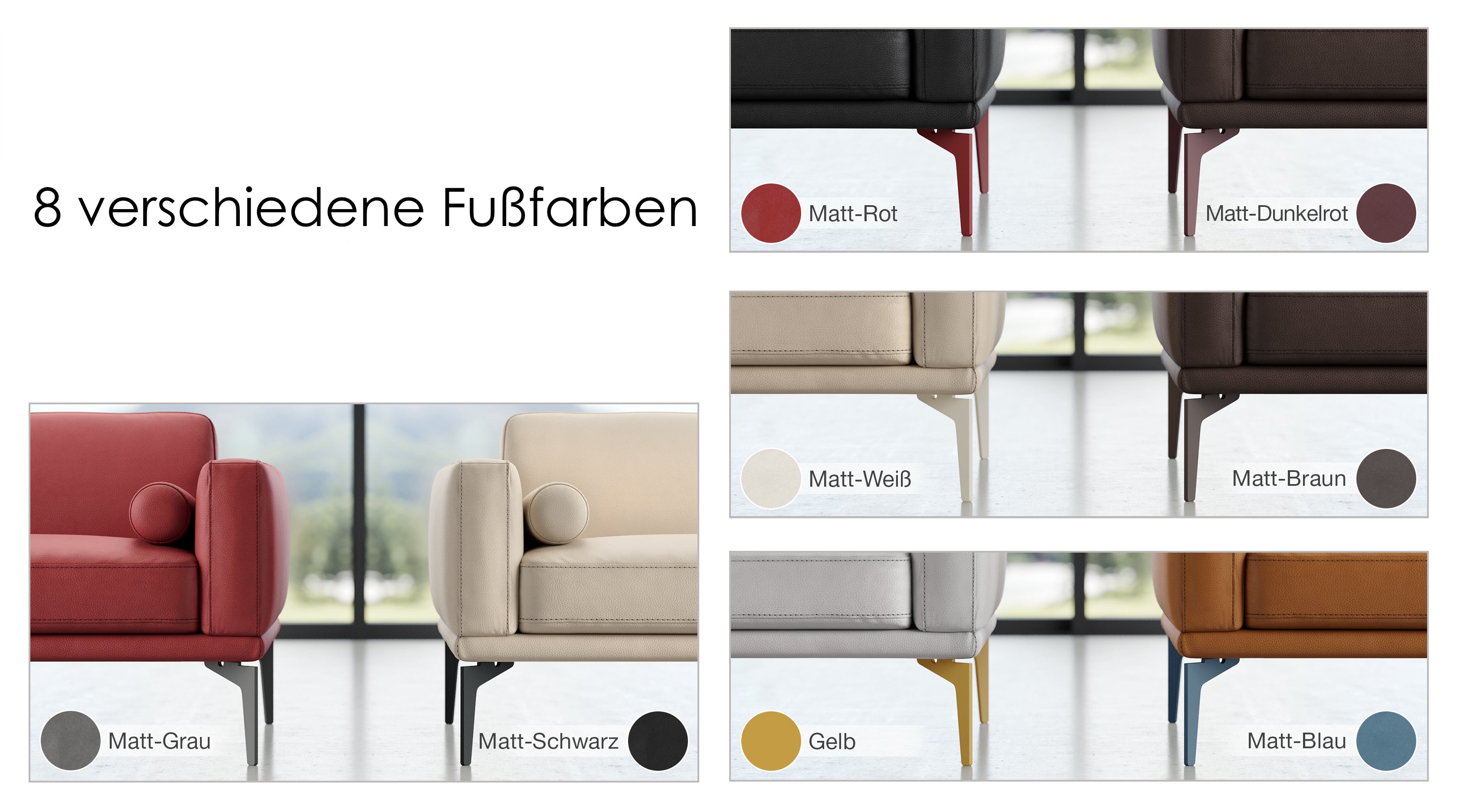 Stoff 3-Sitzer Sofa SALERNO