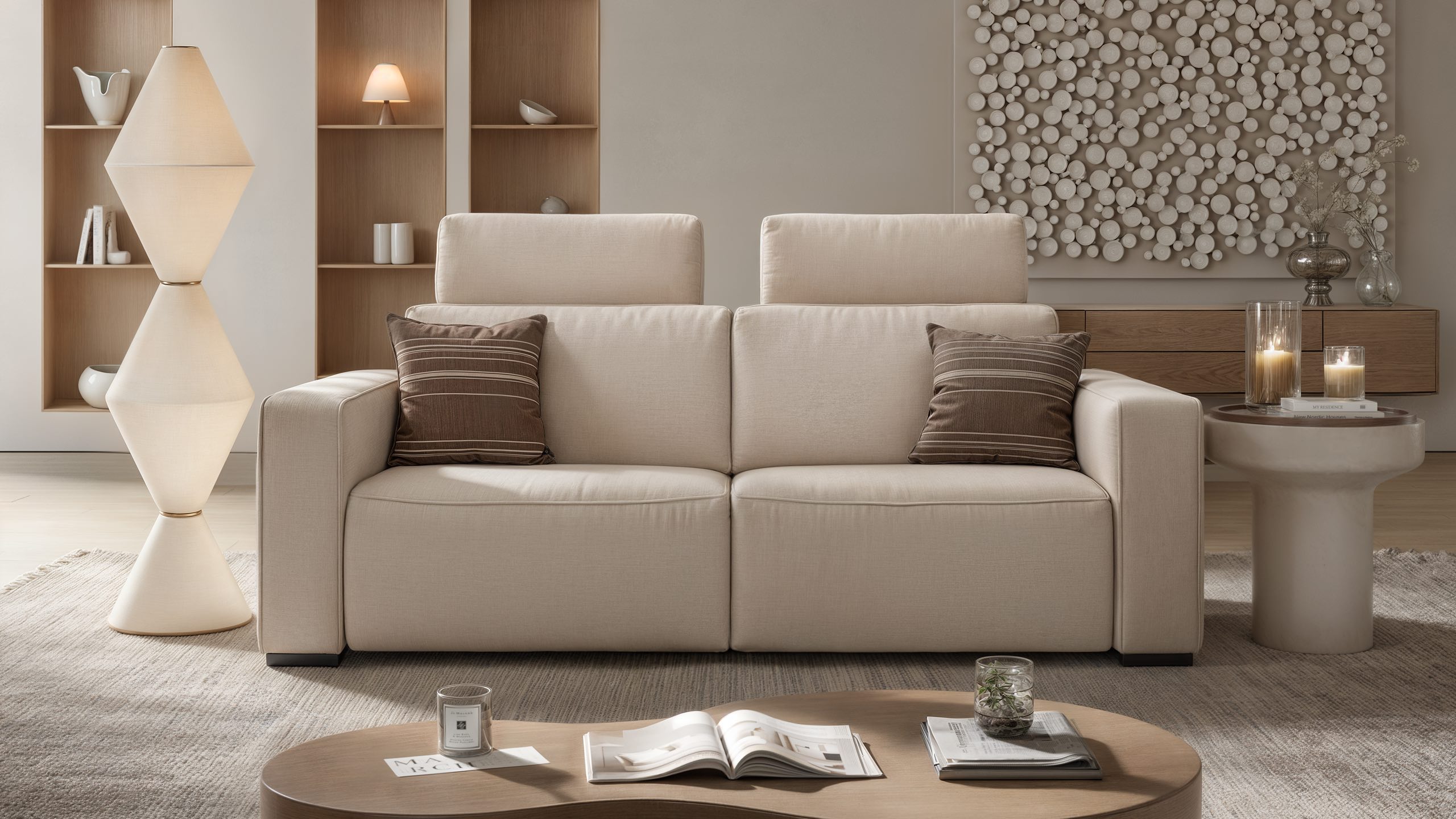 Stoff 3-Sitzer Sofa BERGAMO