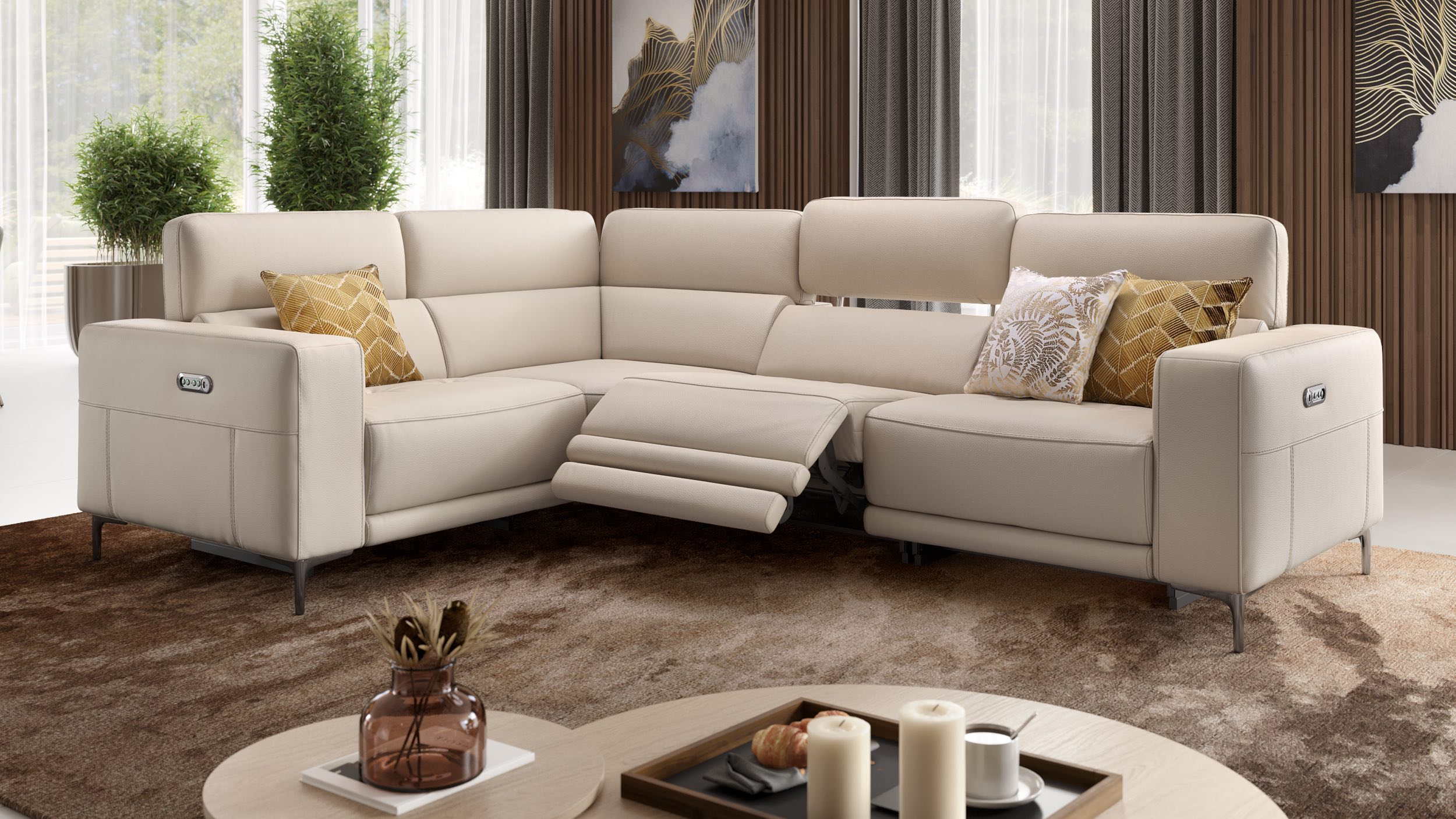 Leder Ecksofa VIGO