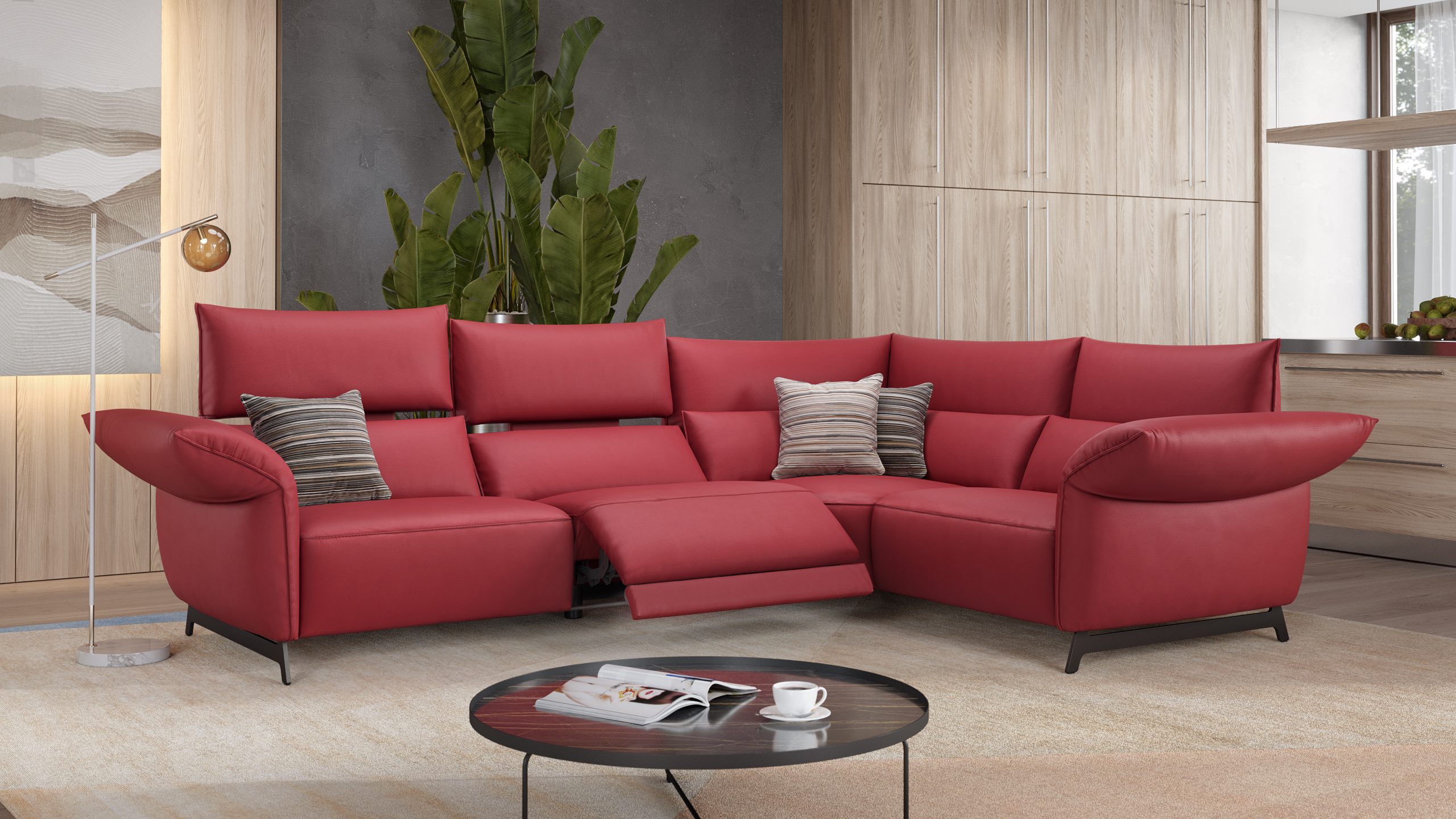 Leder Ecksofa CUNEO