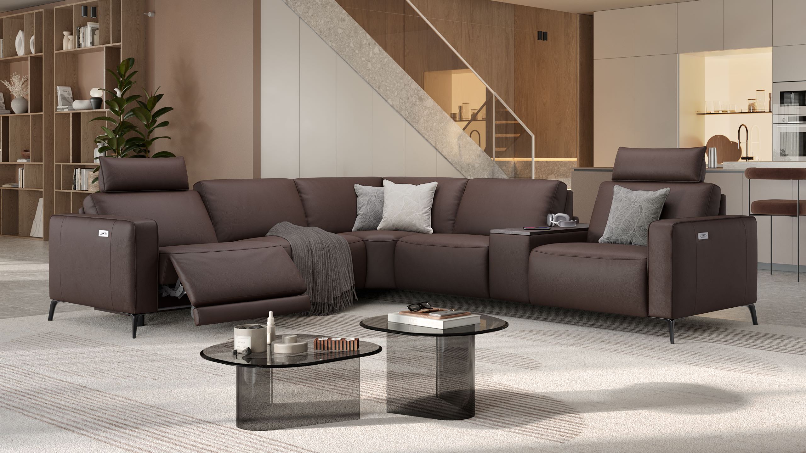 Leder Ecksofa BARLETTA