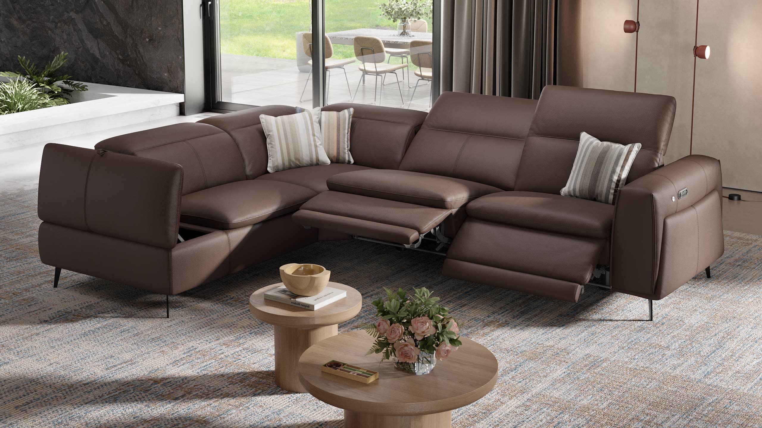 Leder Ecksofa BELLUNO