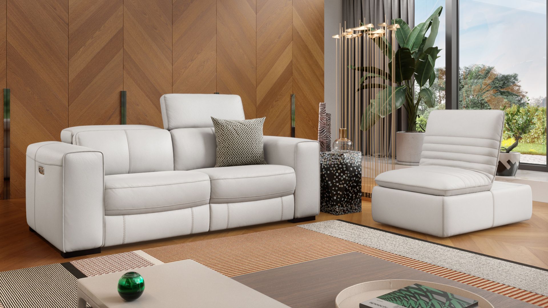 Leder 2-Sitzer Sofa BOVINO