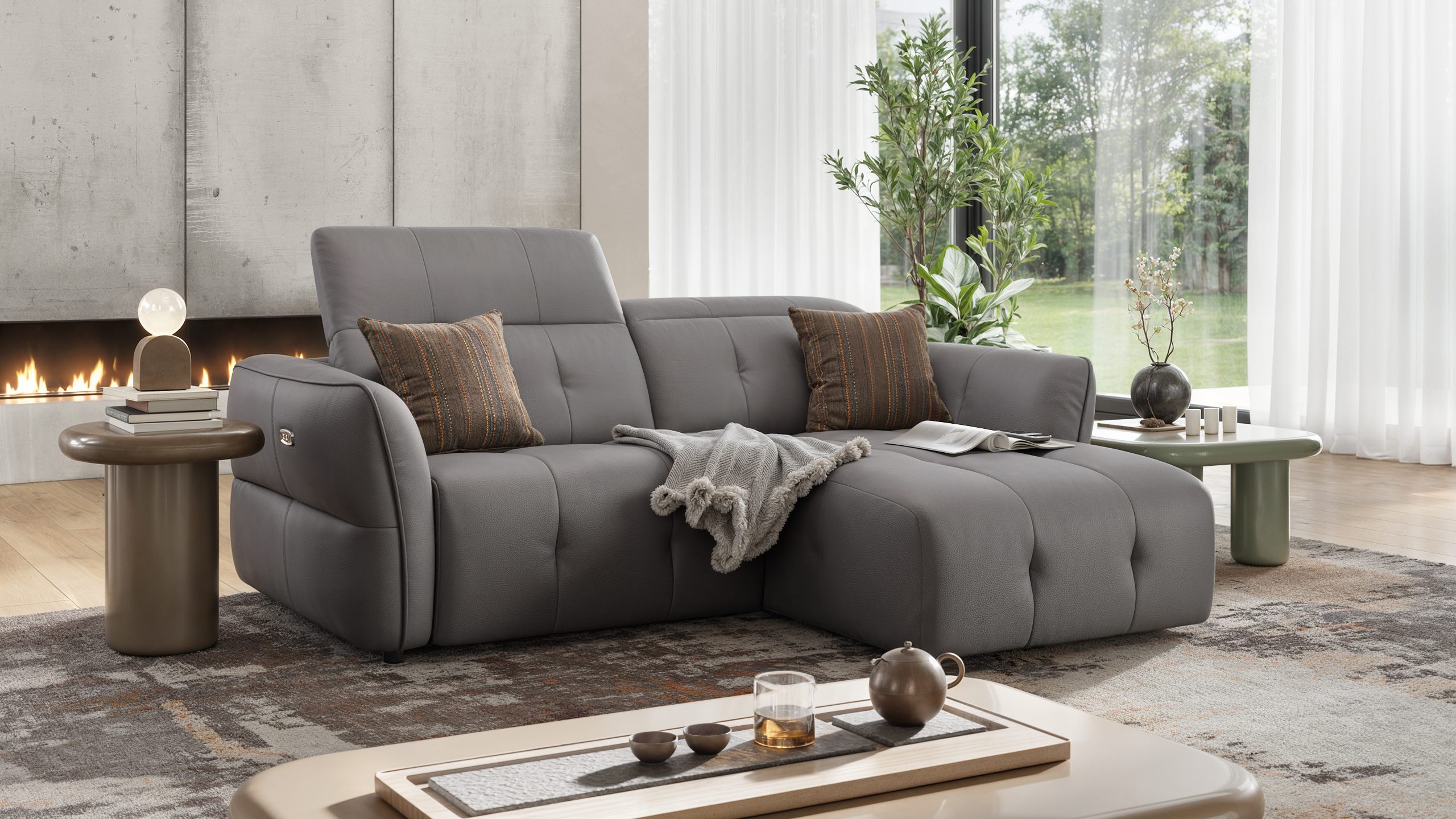 Leder Ecksofa mini MARANELLO