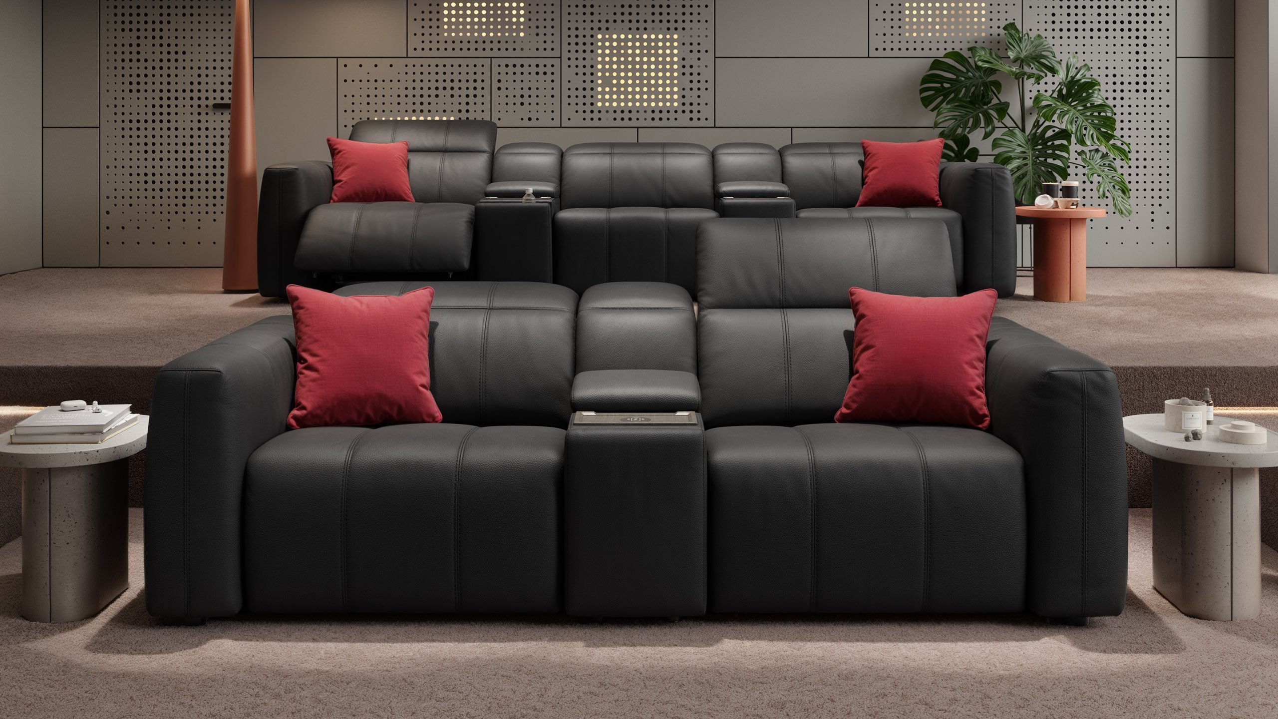 Leder 3-Sitzer Kinosofa FLORIDA