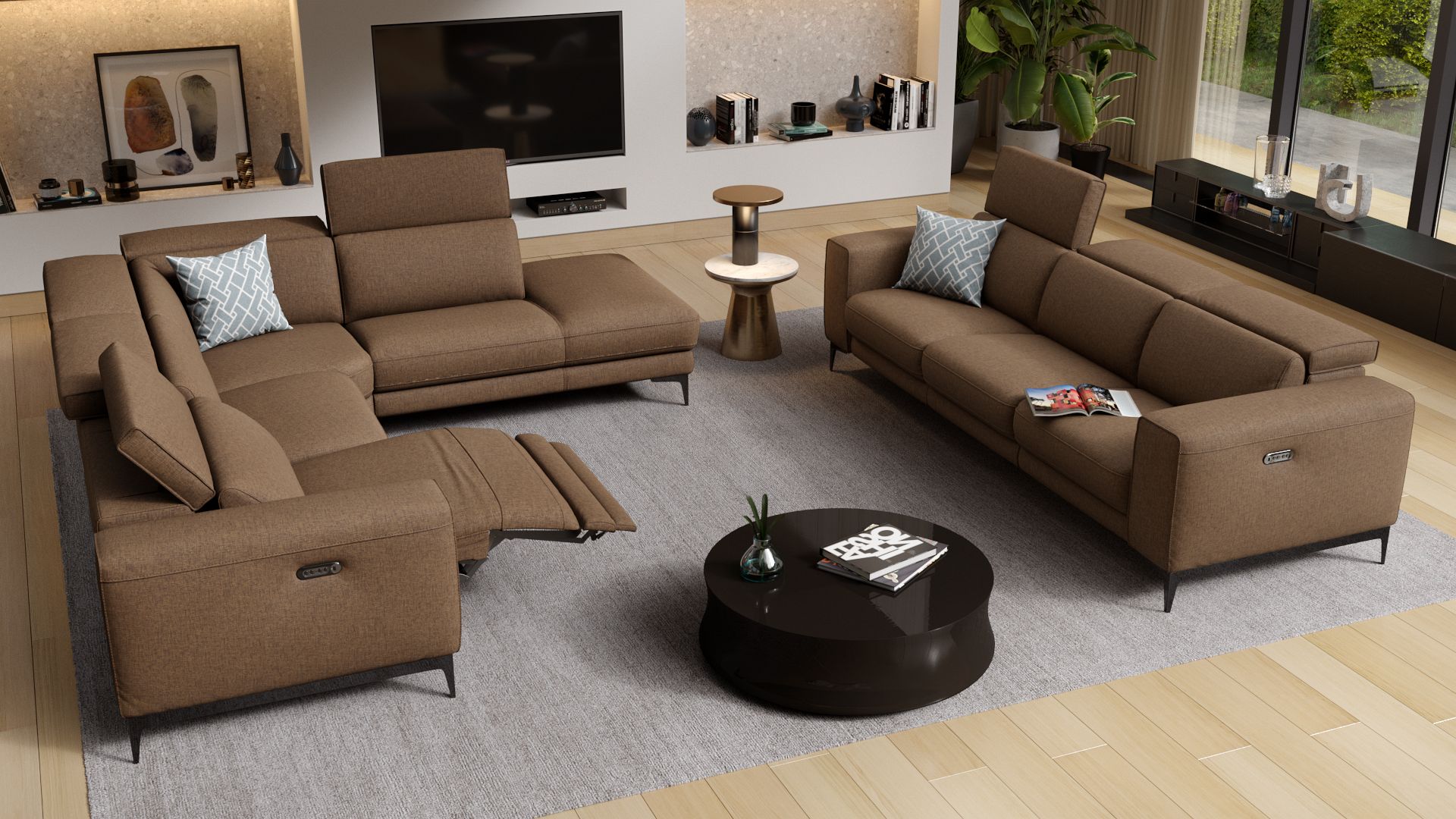 Stoff 3-Sitzer Sofa XXL CUPELLO