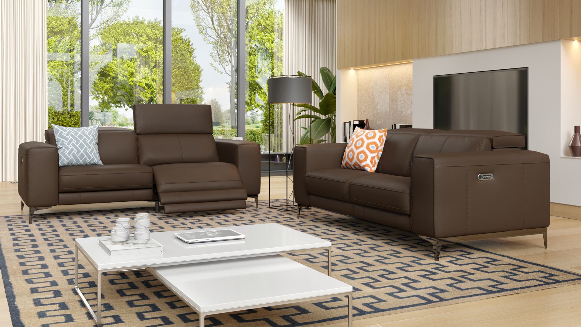 Leder 2-Sitzer Sofa CUPELLO