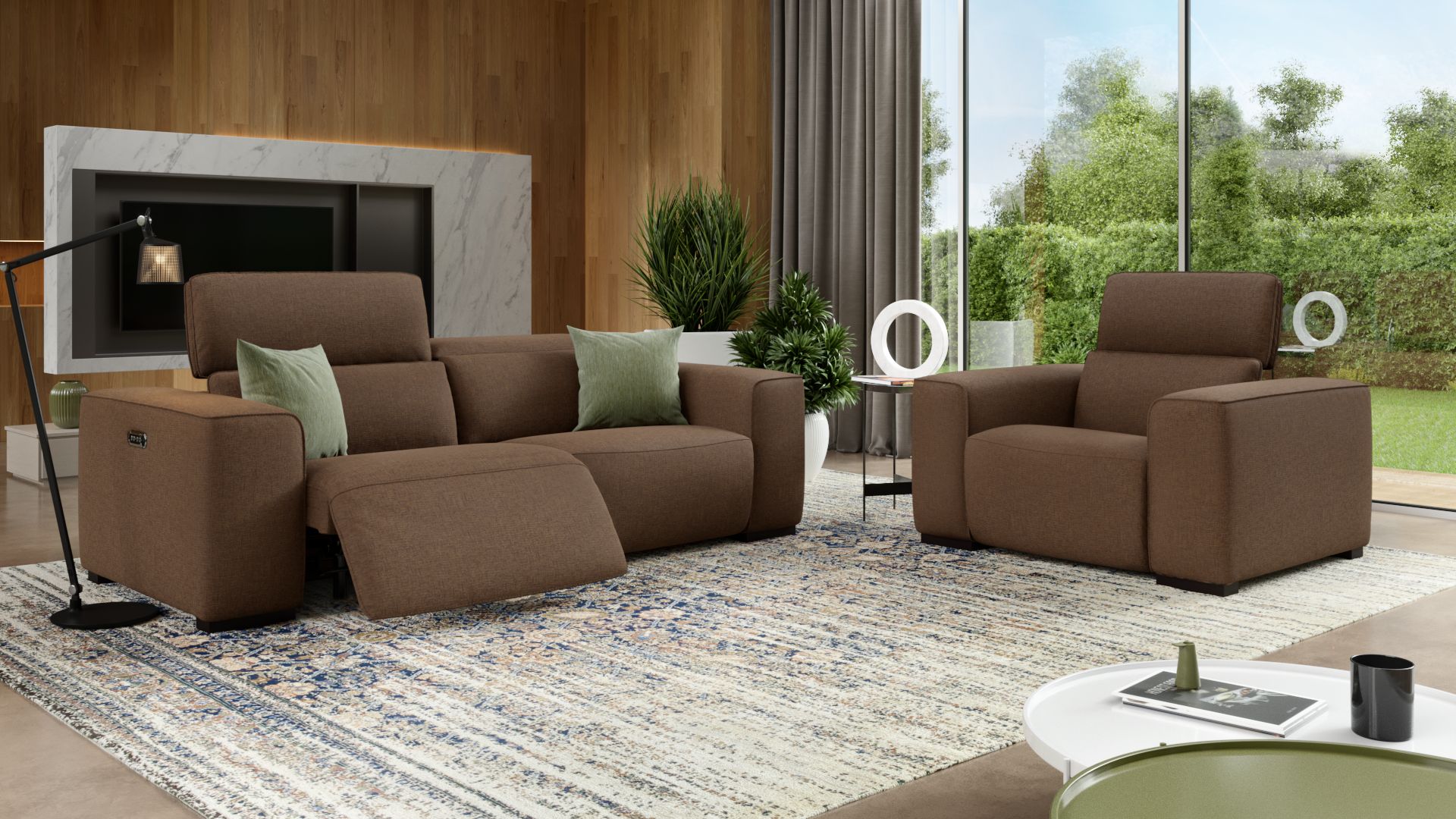 Stoff 3-Sitzer Sofa BINETTO