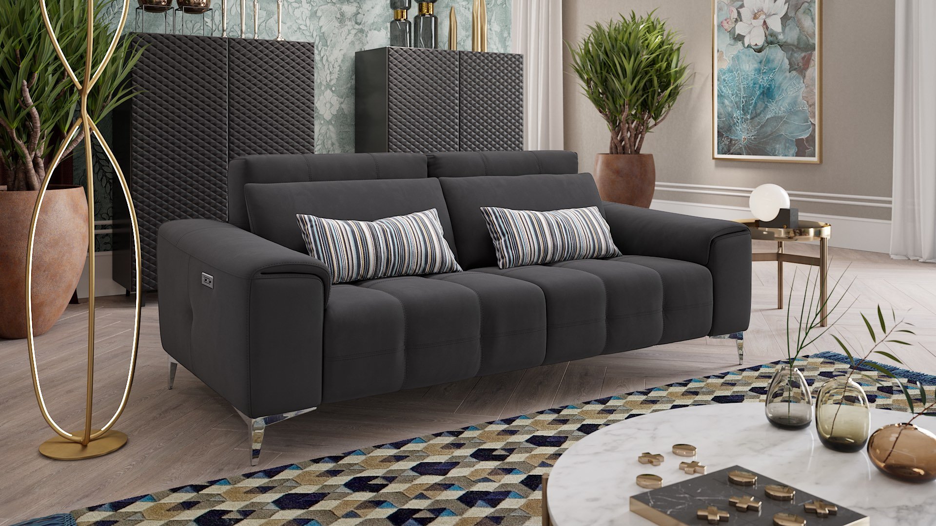 Stoff 2-Sitzer Sofa SALENTO