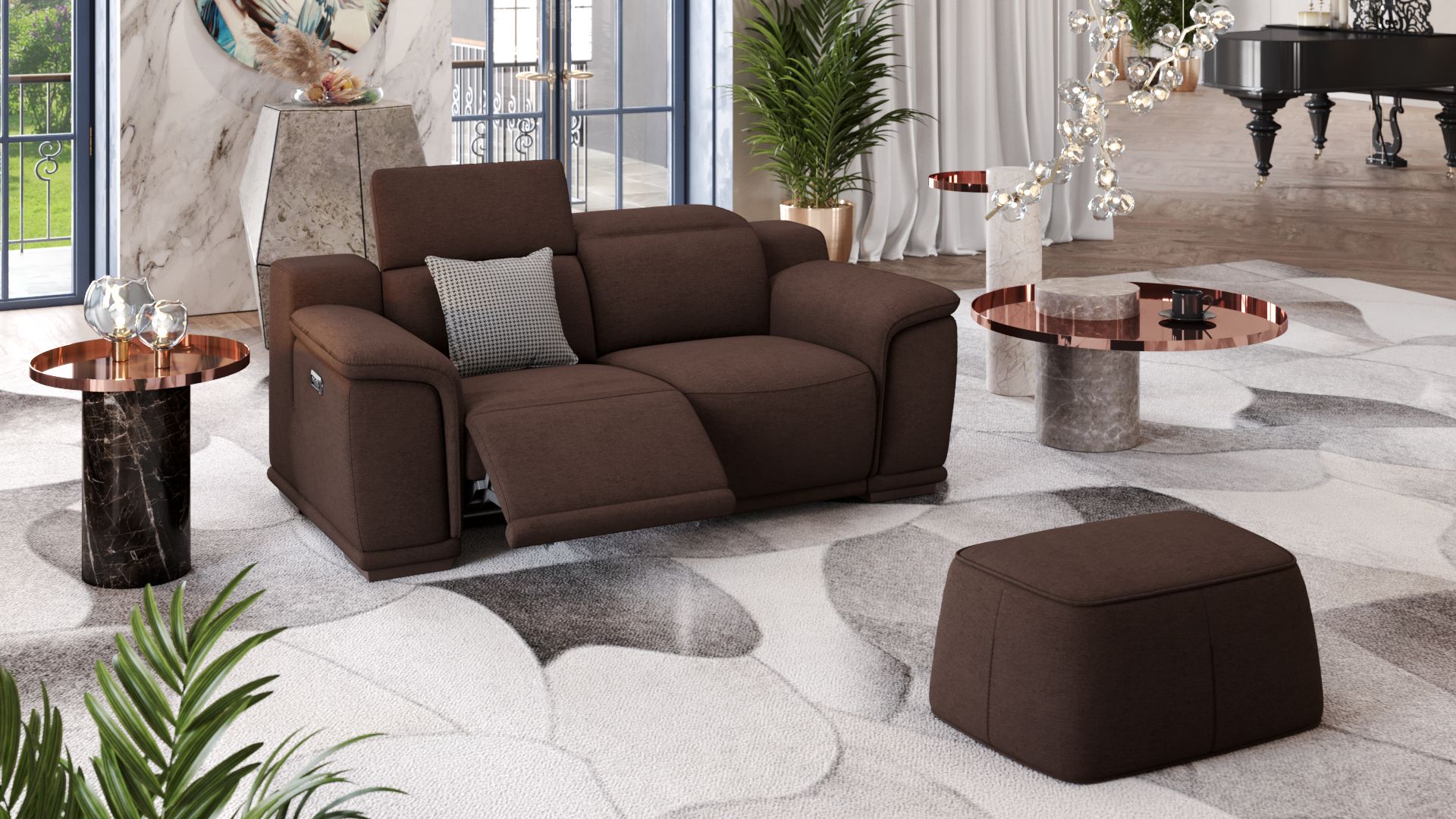 Stoff 2-Sitzer Sofa MONTEFINO