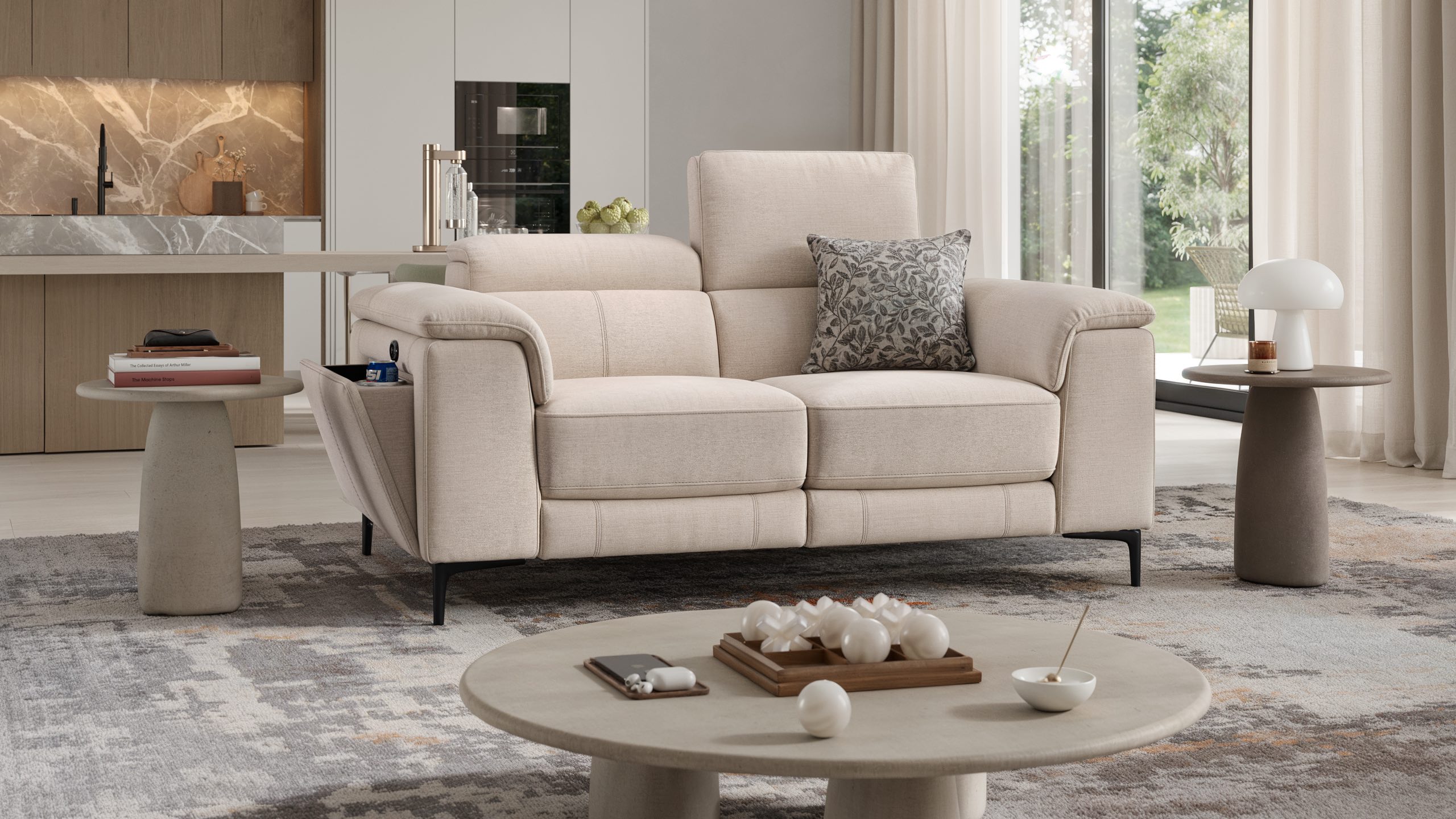 Stoff 2-Sitzer Sofa MARINO