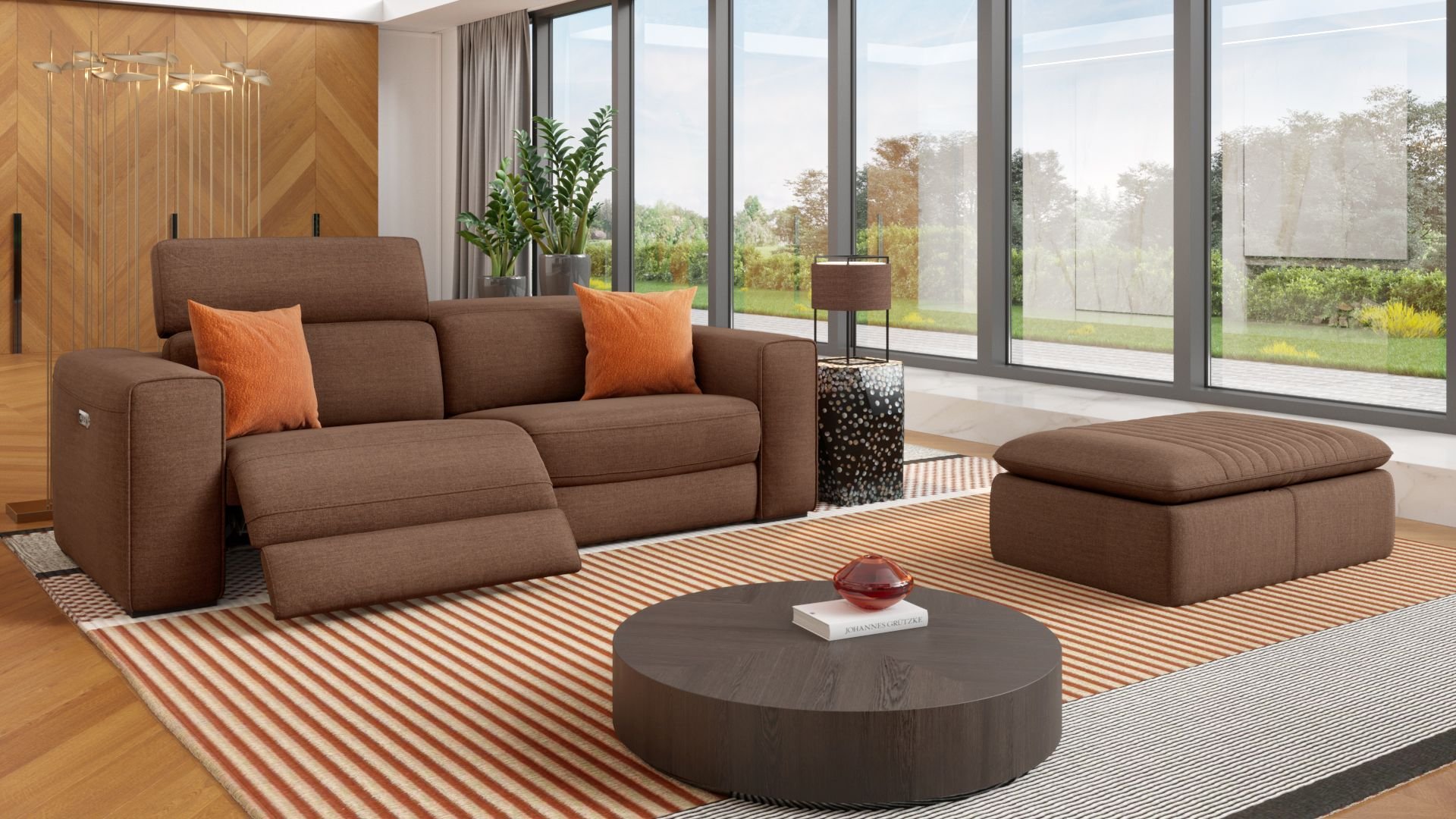 Stoff 3-Sitzer Sofa BOVINO