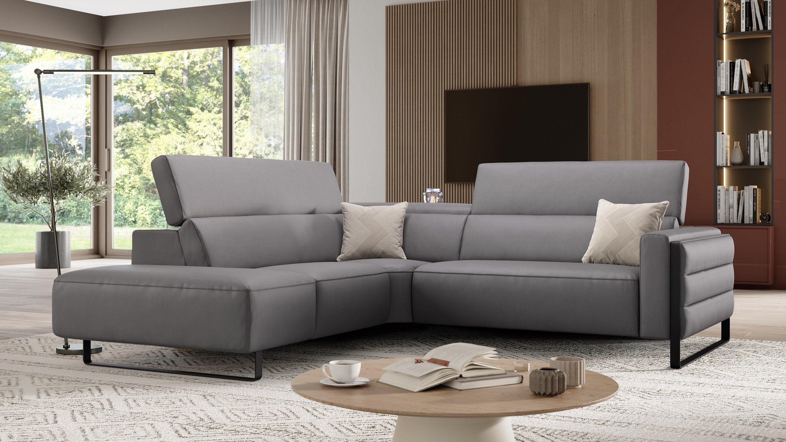 Leder Ecksofa DELTONA