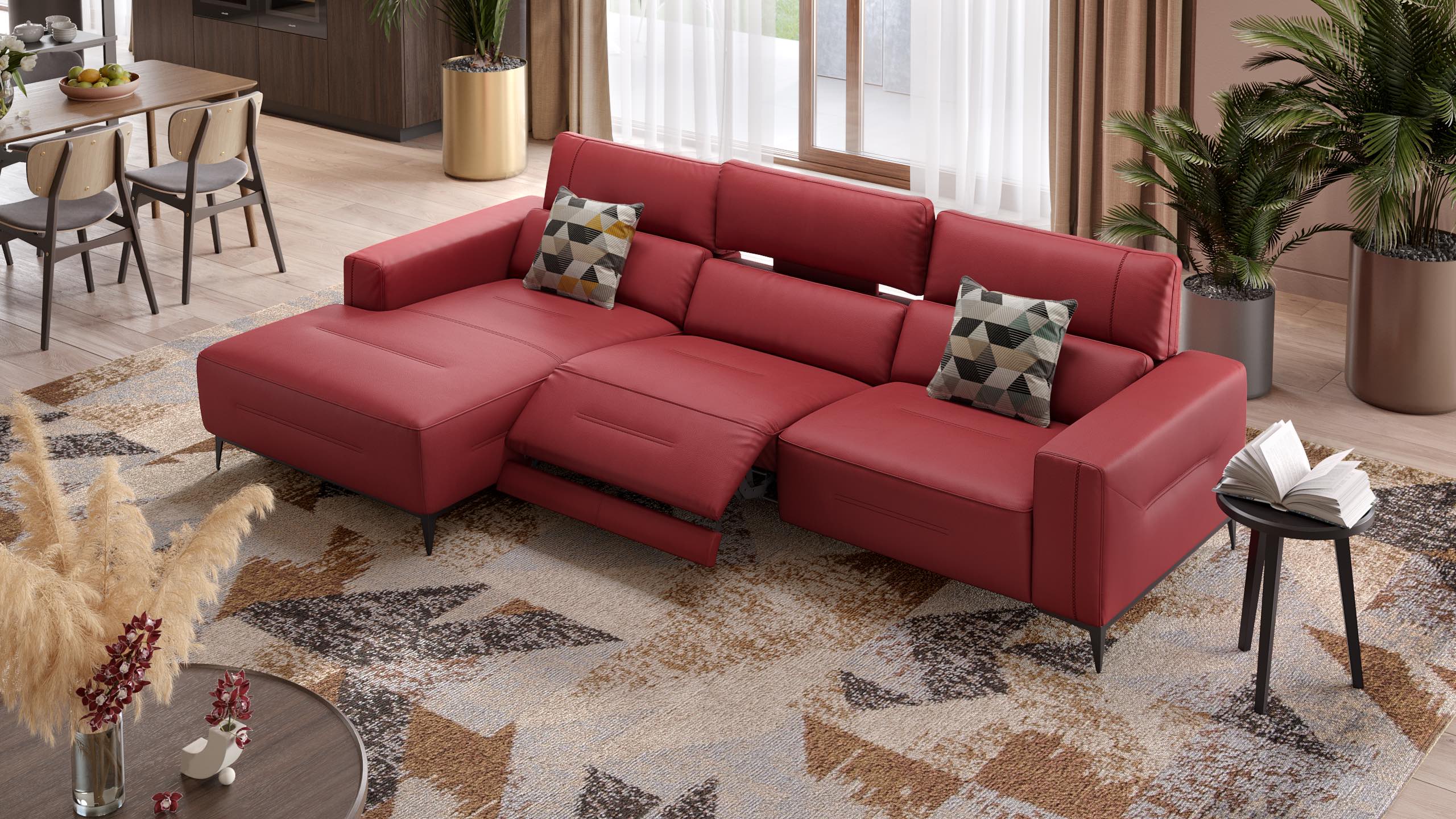 Leder Ecksofa TERAMO