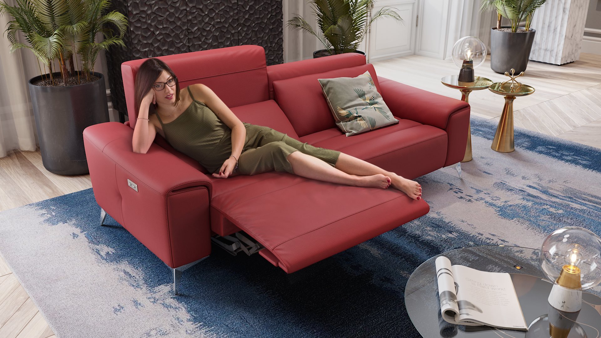 Leder 3-Sitzer Sofa BELLA