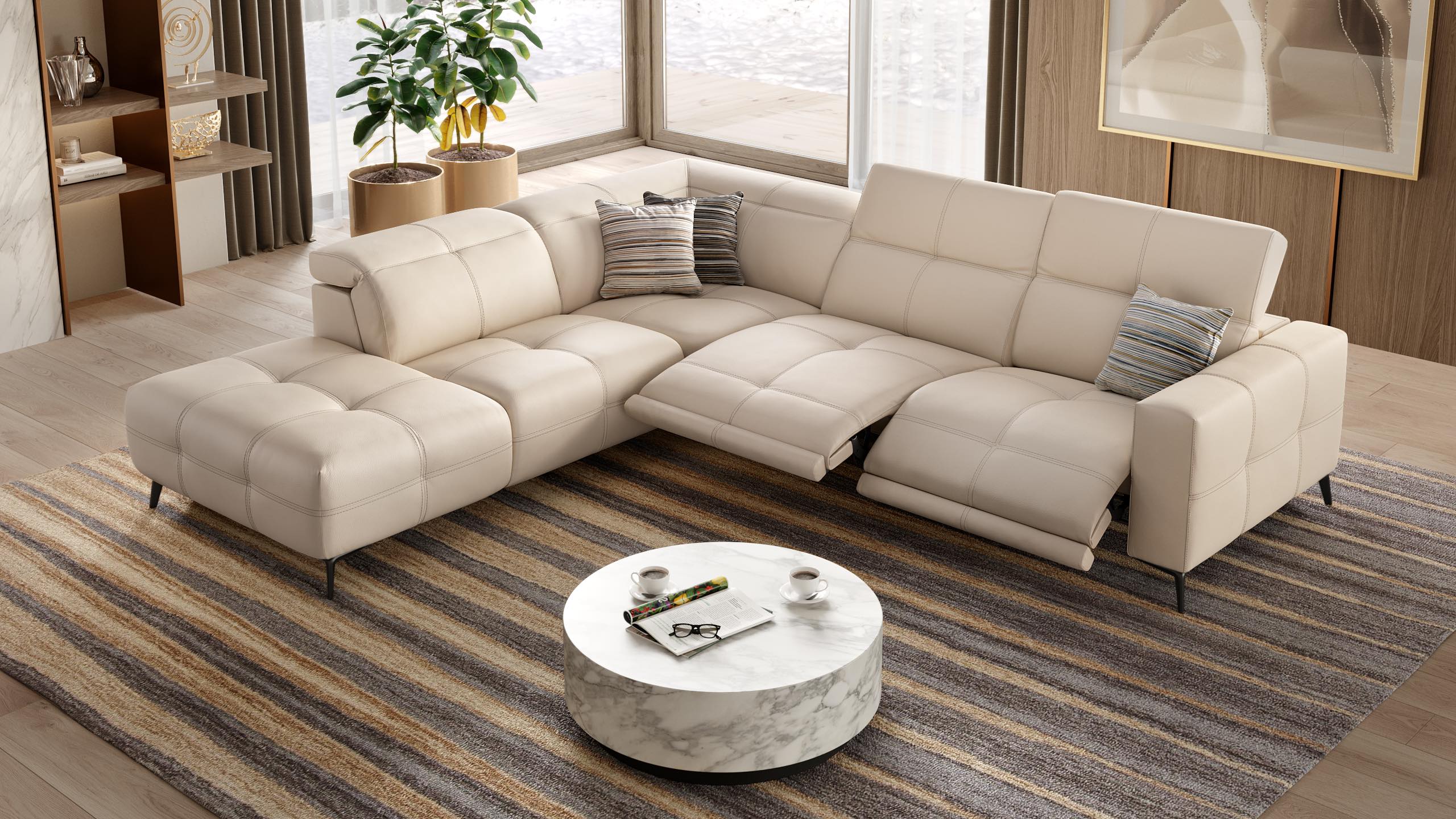 Leder Ecksofa MARBELLA