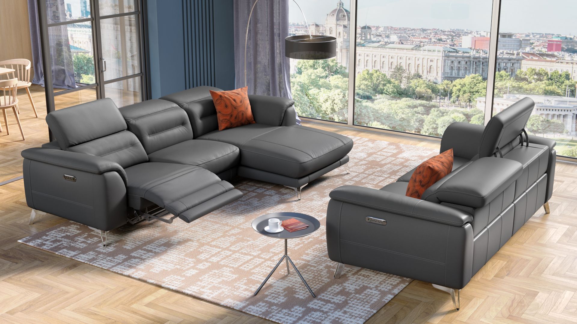 Leder 3-Sitzer Sofa GANDINO