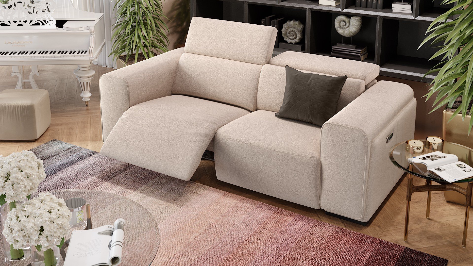 Stoff 3-Sitzer Sofa IMPERIA