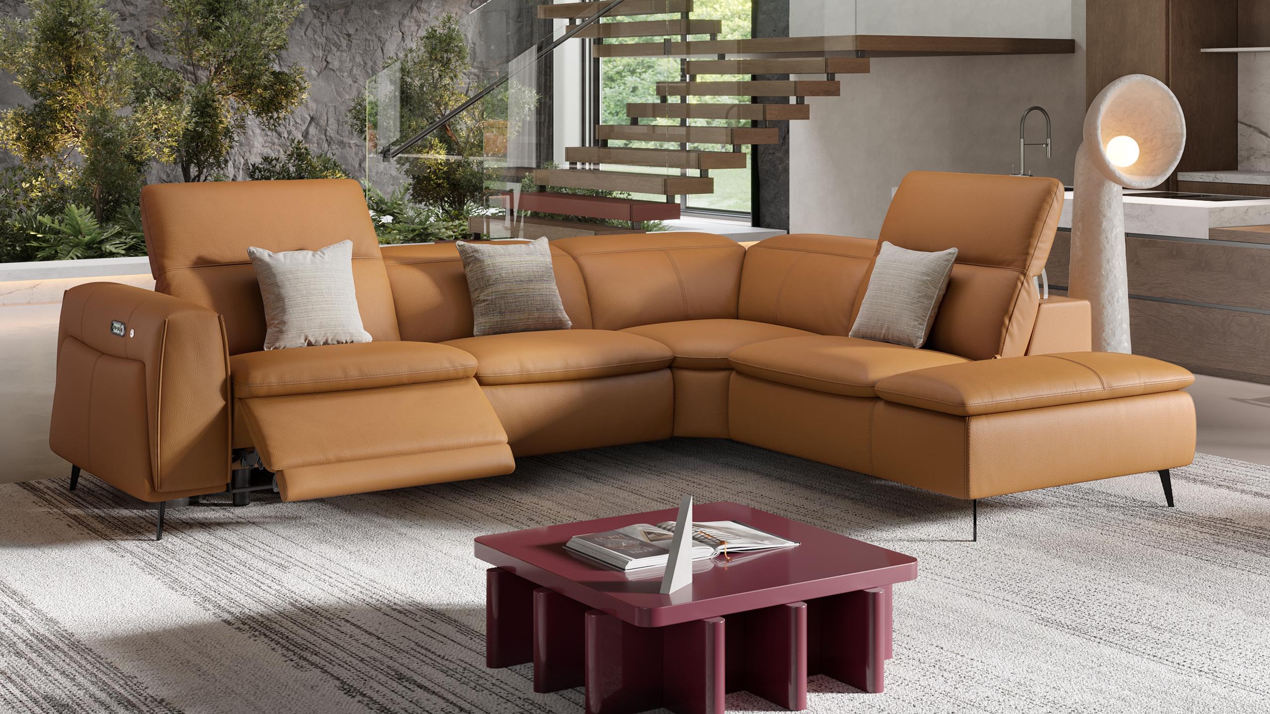 Leder Ecksofa BELLUNO