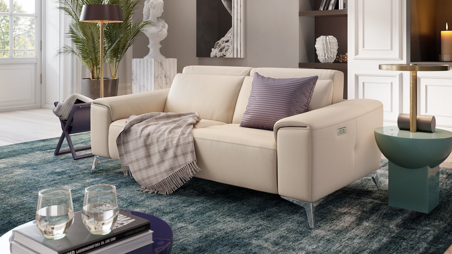 Leder 2-Sitzer Sofa BELLA