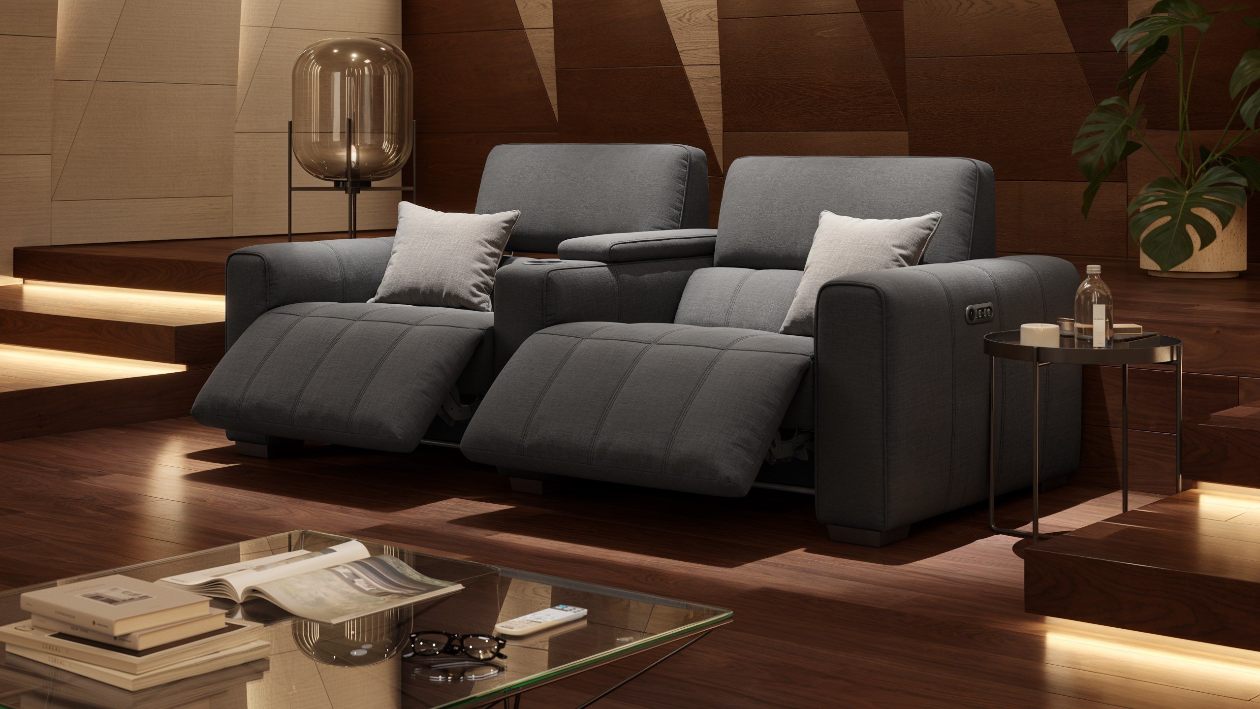 Stoff 2-Sitzer Kinosofa MALIBU