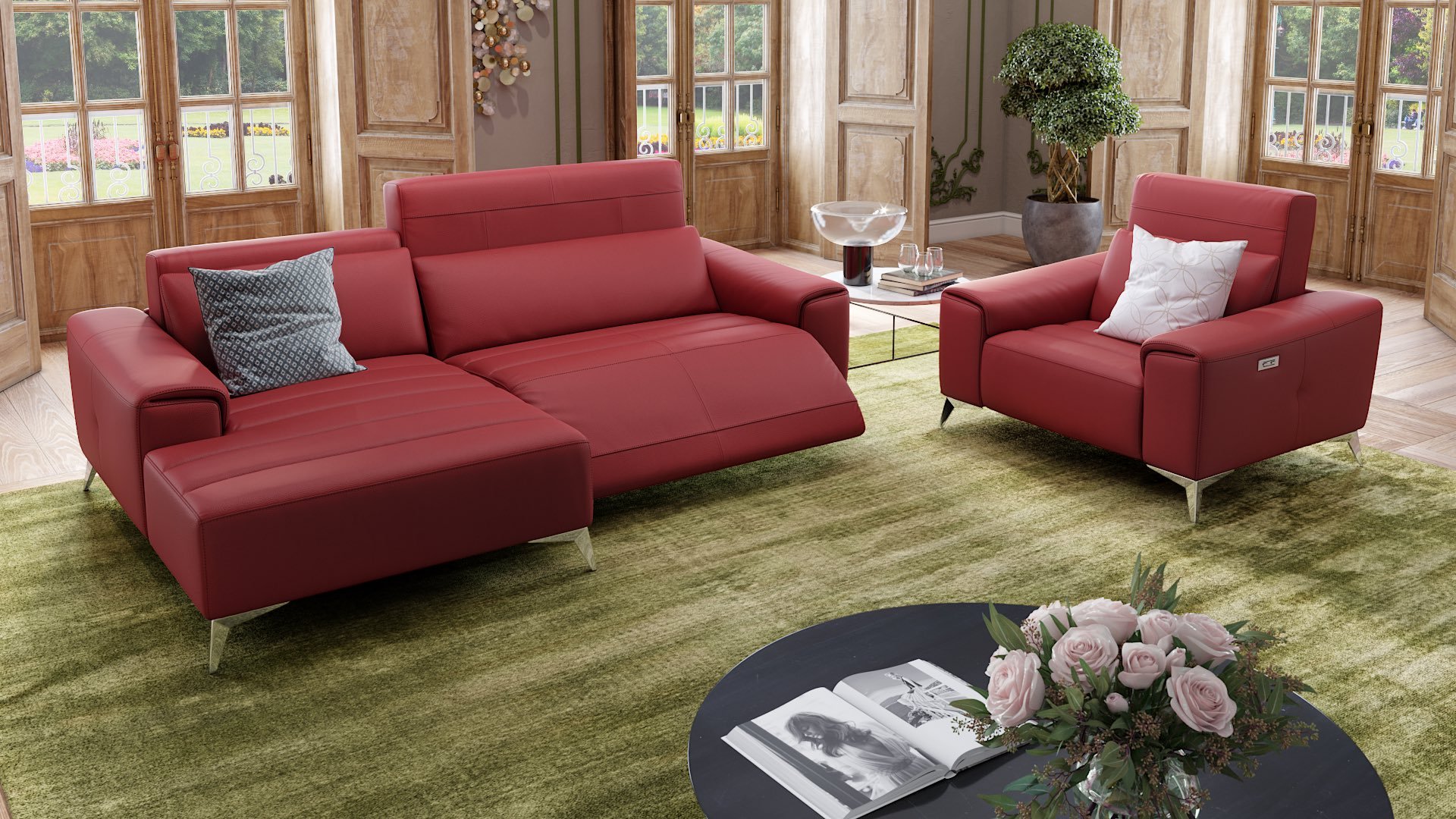 Leder Ecksofa Mini BELLA