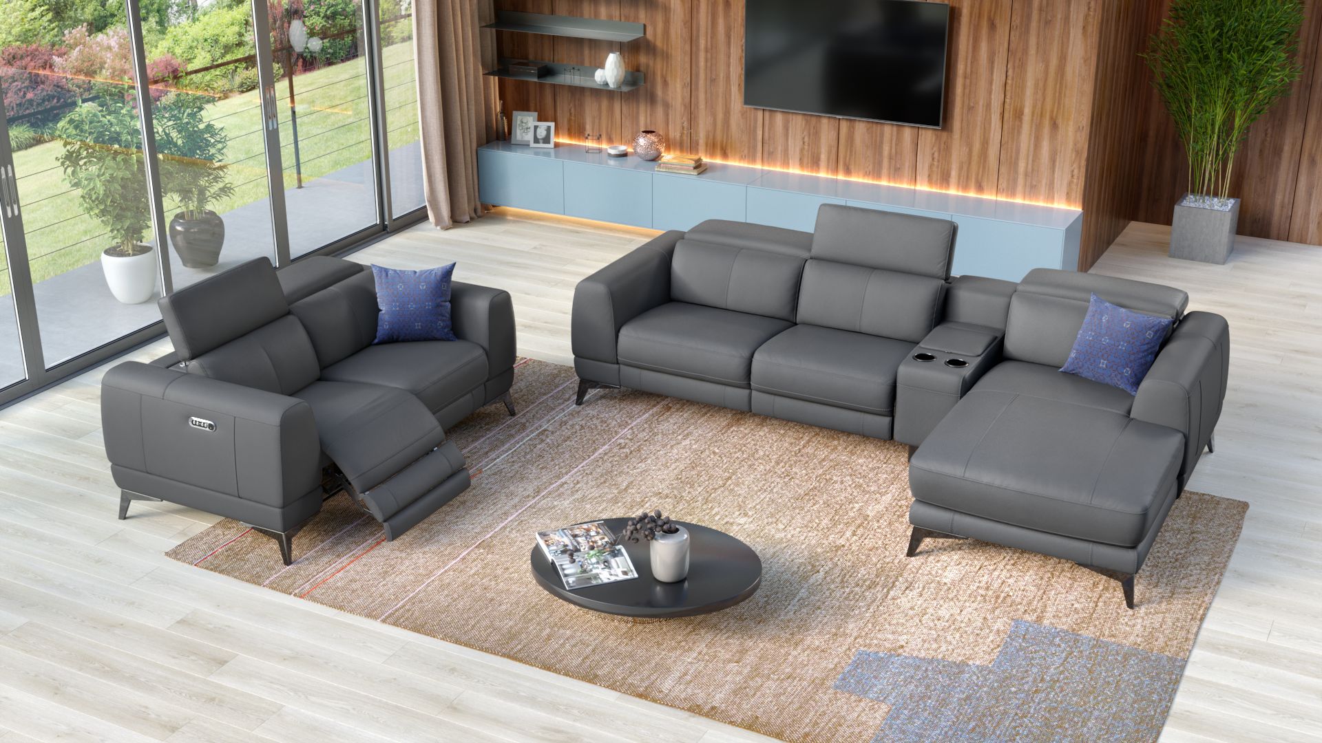 Leder 2-Sitzer Sofa LIMANA